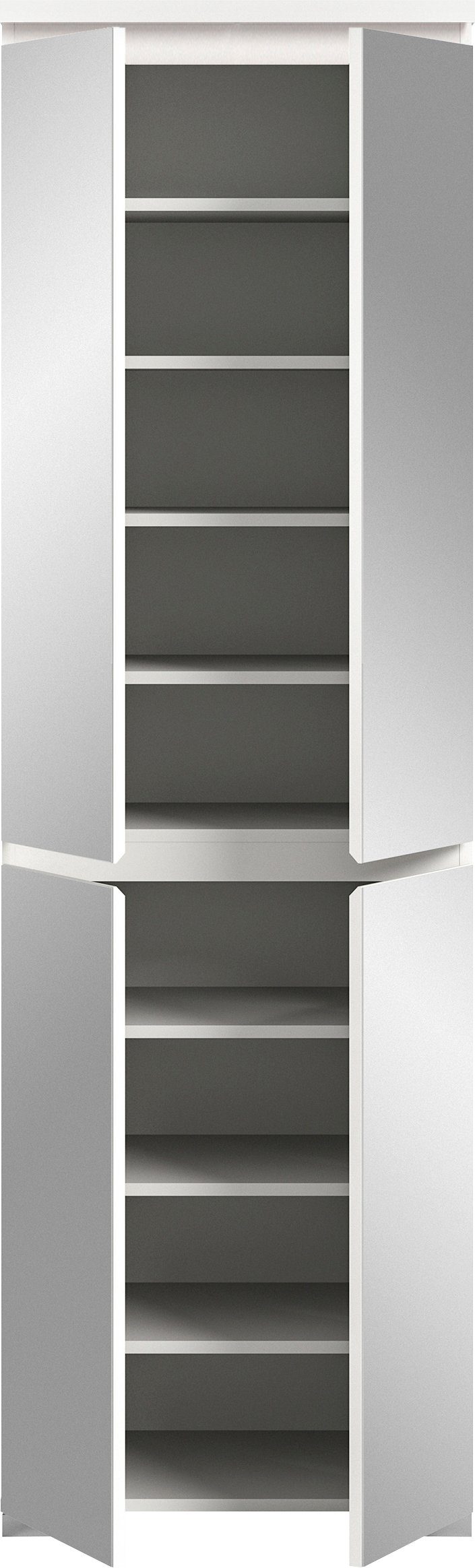 INOSIGN Schoenenkast Skoskap, Diepte 40 cm, 4 Deuren, 9 Vakken, 7 in hoogte verstelbare Planken