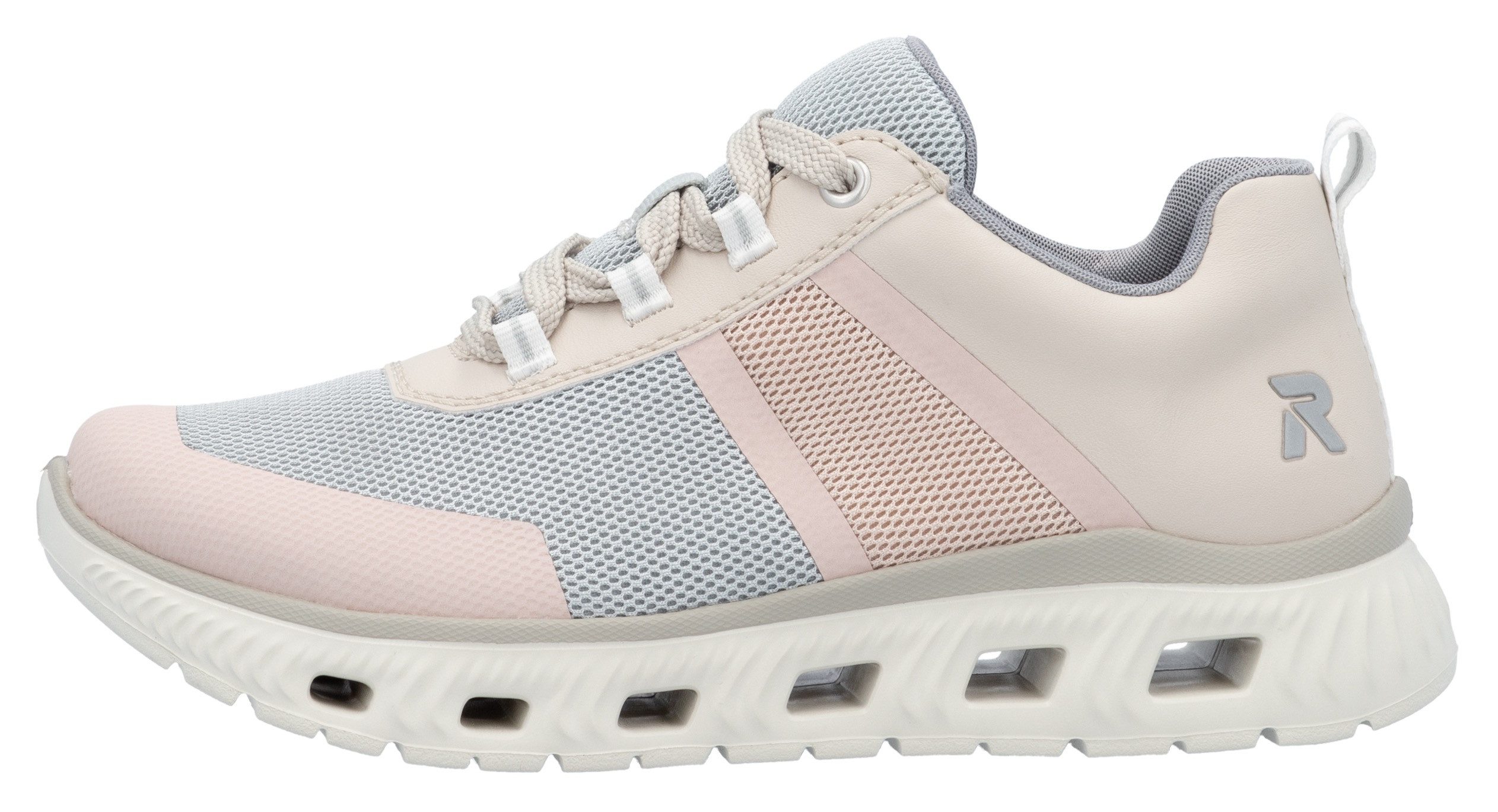 RIEKER Sport Sneakers in vegan verwerking, vrijetijdsschoen, lage schoen, veterschoen