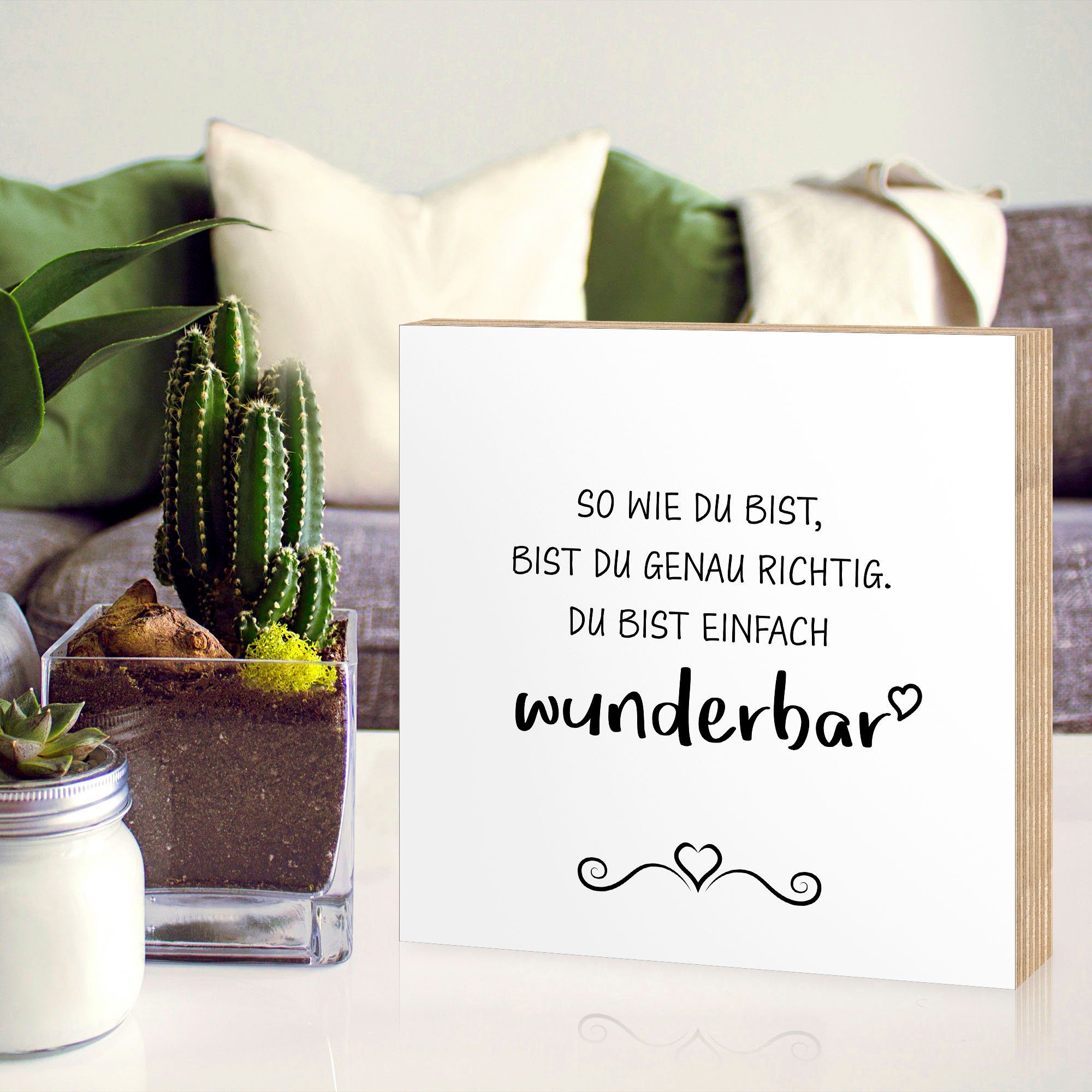 Artland Artprint op hout Geweldig