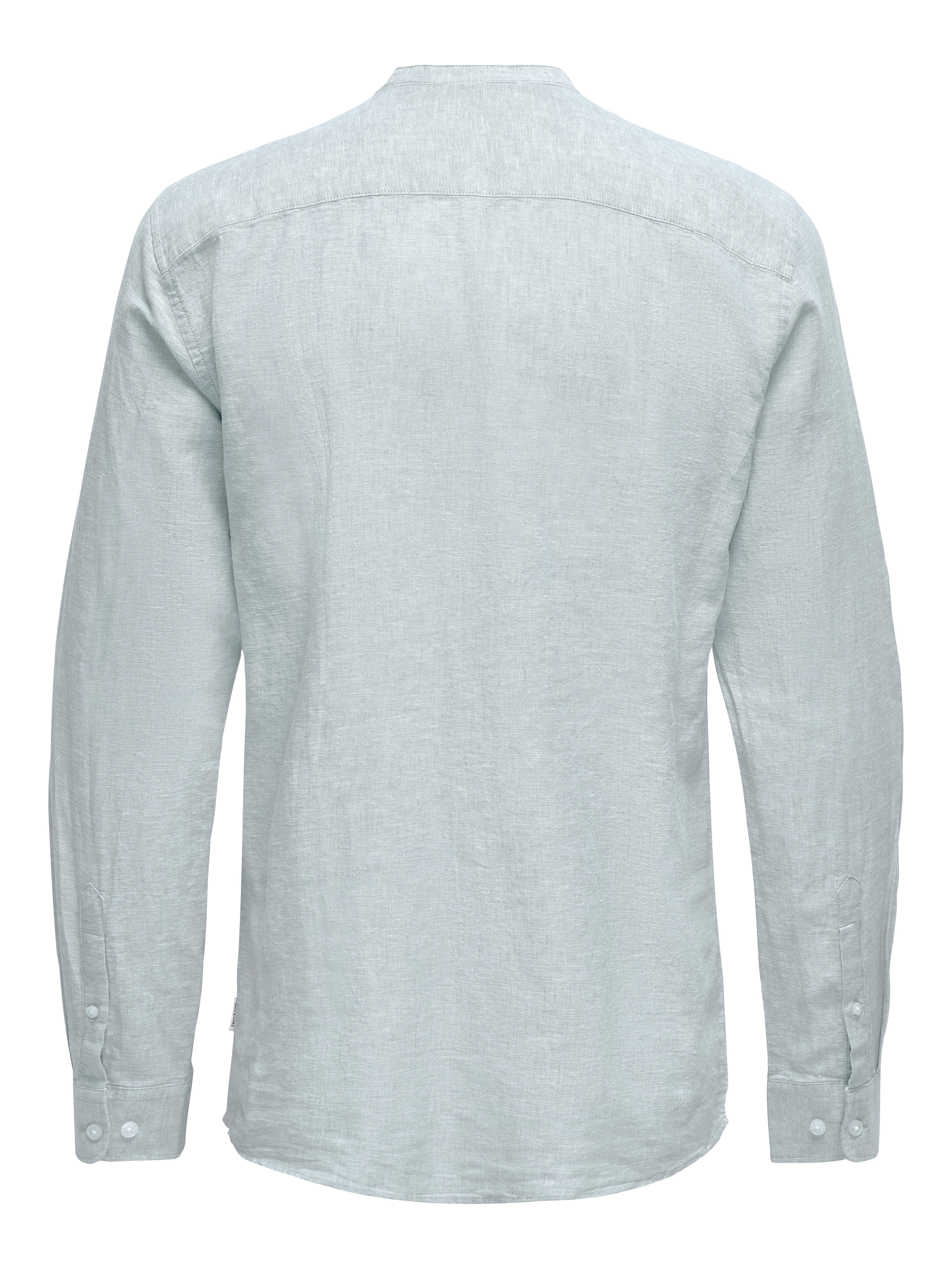 ONLY & SONS Overhemd met lange mouwen ONSCAIDEN LS SOLID LINEN MAO SHIRT NOOS