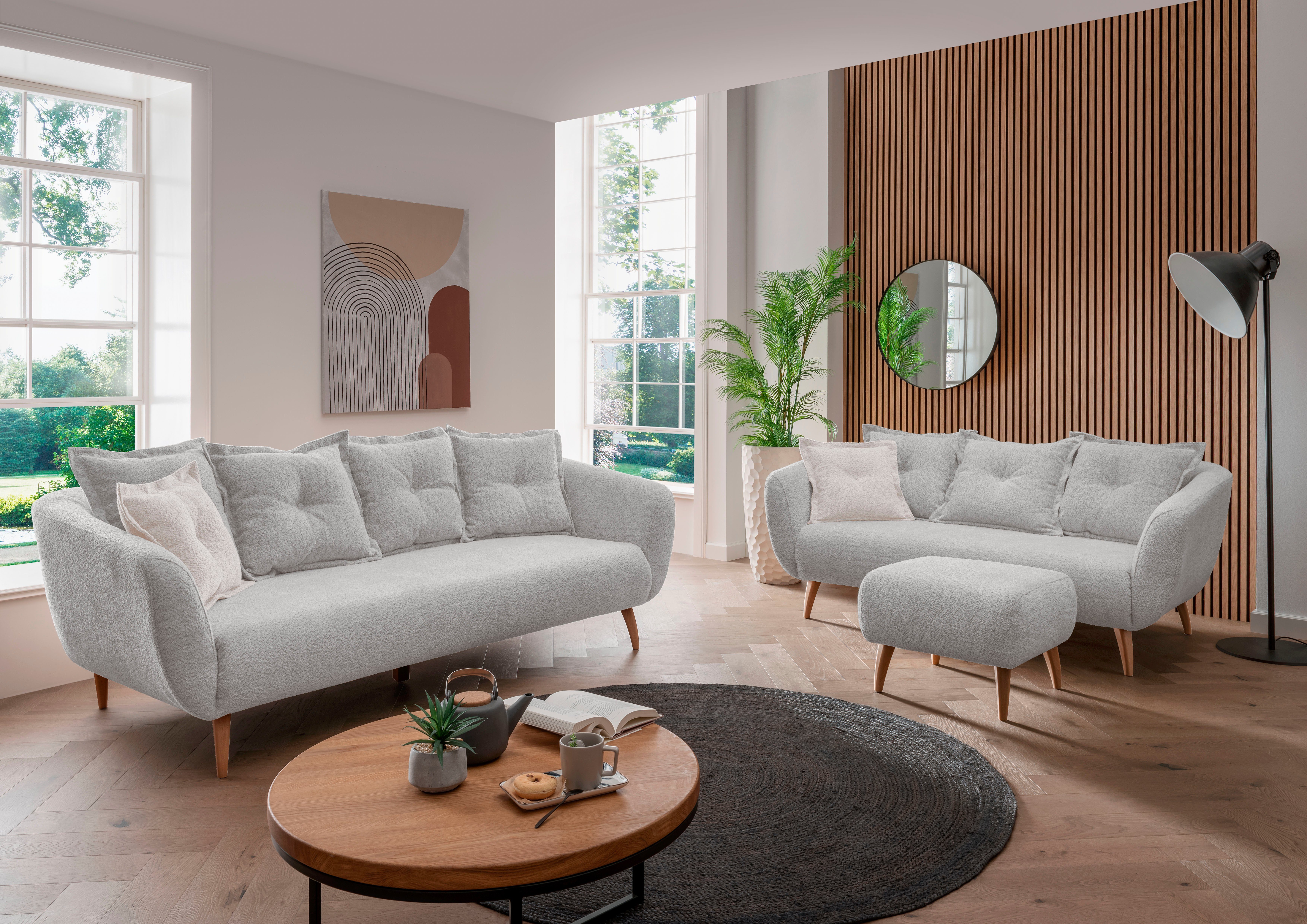 Home affaire 2,5-zitsbank Baggio modern en romantisch design, comfortabel