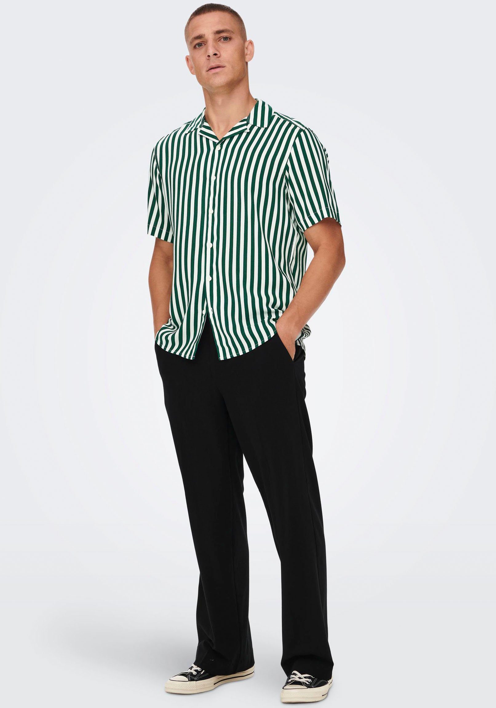 ONLY & SONS Overhemd met korte mouwen ONSWAYNE LIFE SS VISCOSE