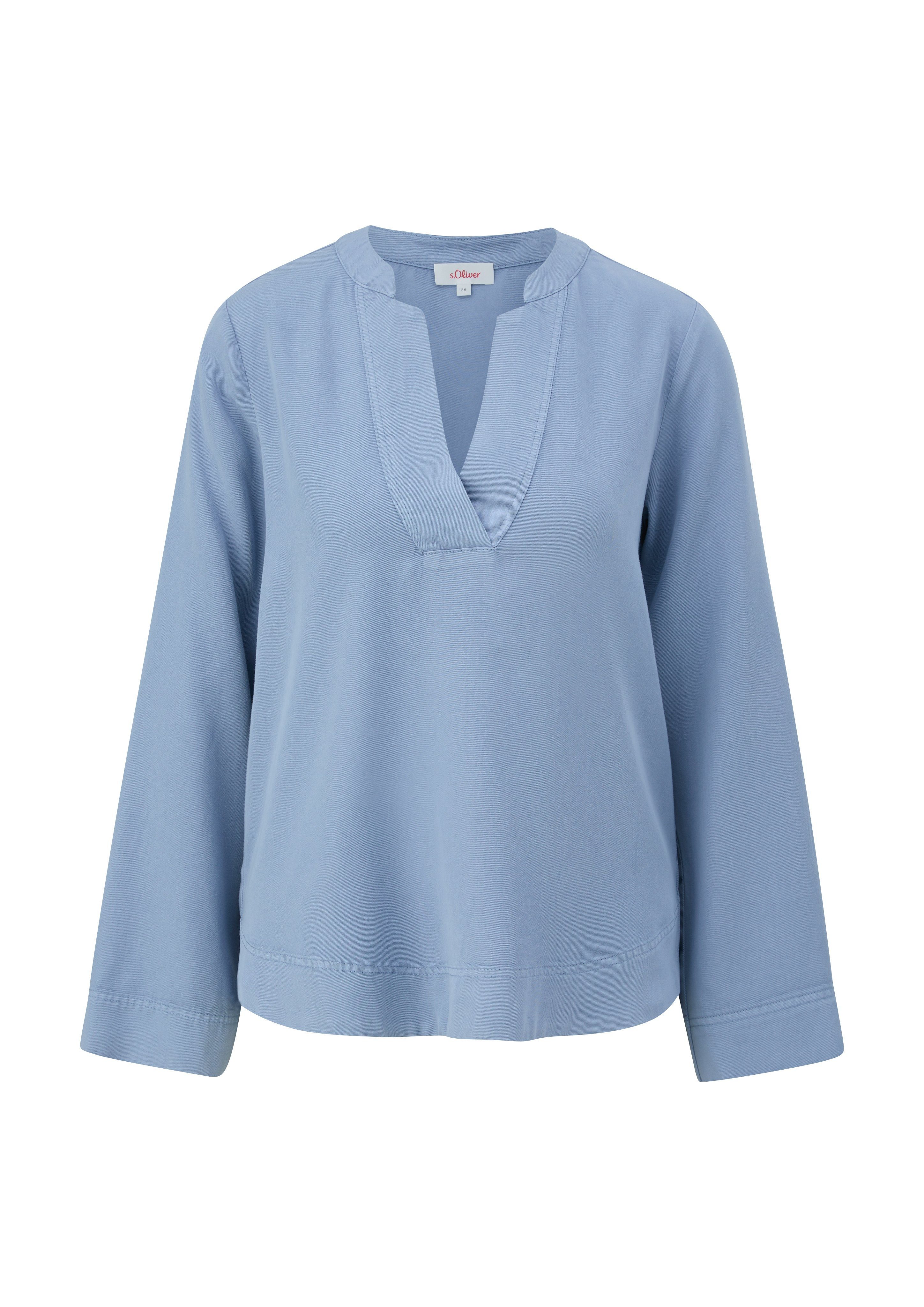 s.Oliver Blouse met lange mouwen met een diepe v-hals