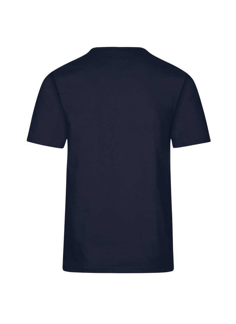 Trigema T-shirt TRIGEMA T-shirt met knooplijst DELUXE katoen (1-delig)