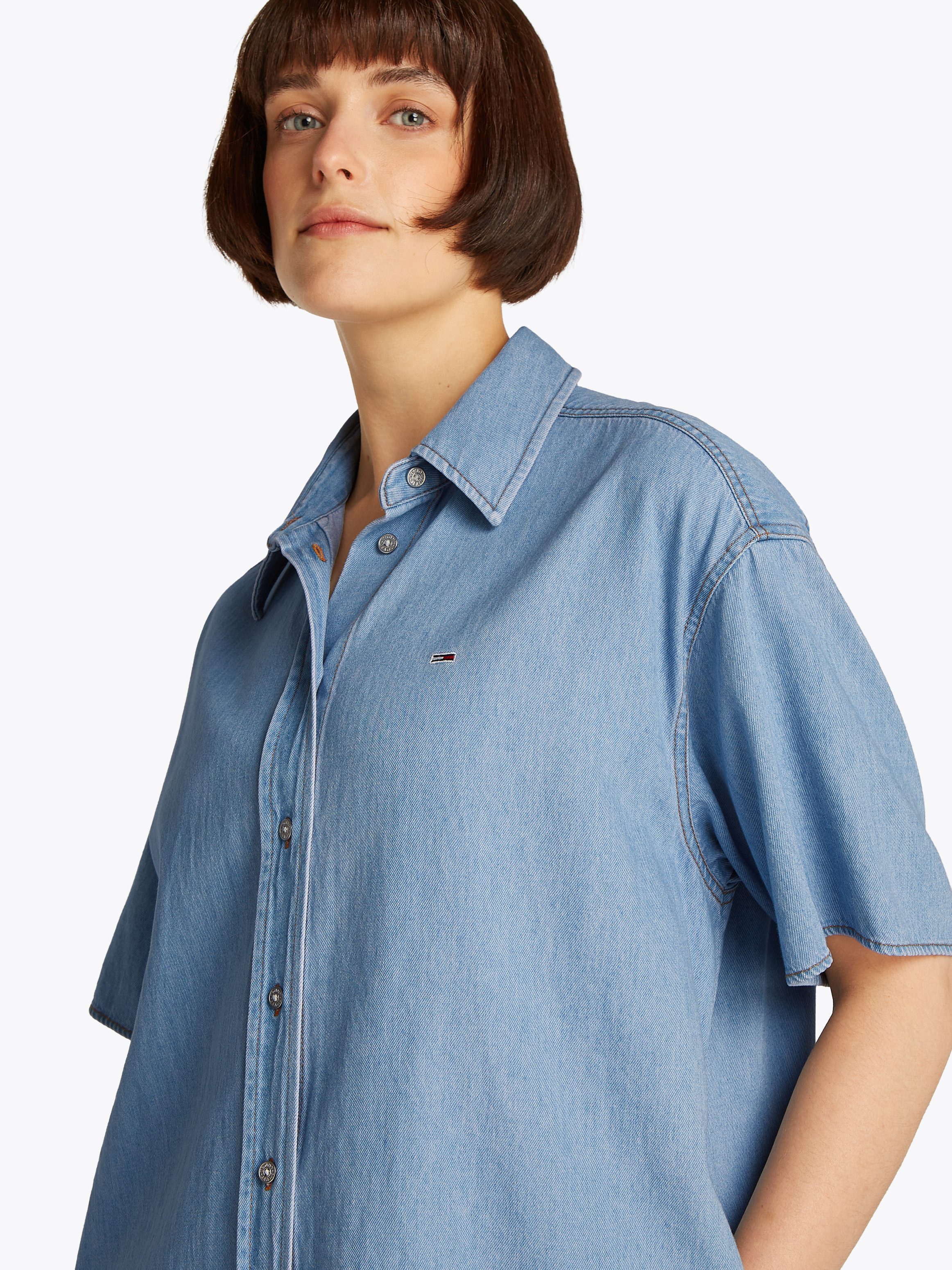 Tommy Jeans Curve Jurk met overhemdkraag SS SHIRT DRESS EXT