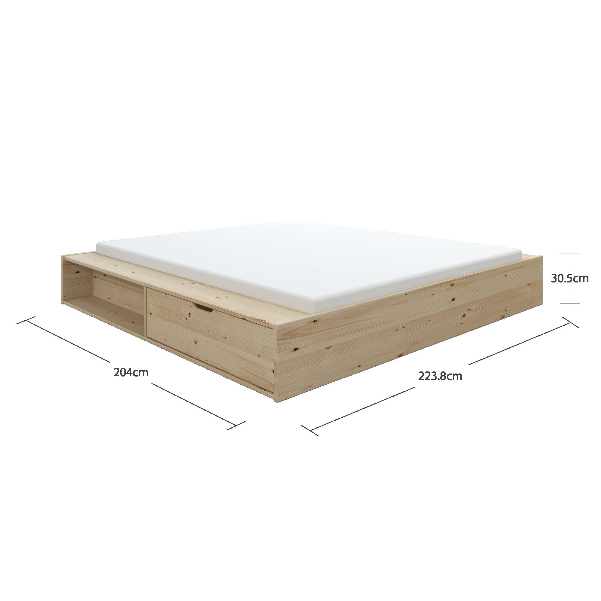 Home affaire Massief houten ledikant Erno, OTTO's Choice, opbergbed, futonbed, 275KG belastbaar