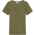 marc o'polo t-shirt met slubgarenverwerking groen