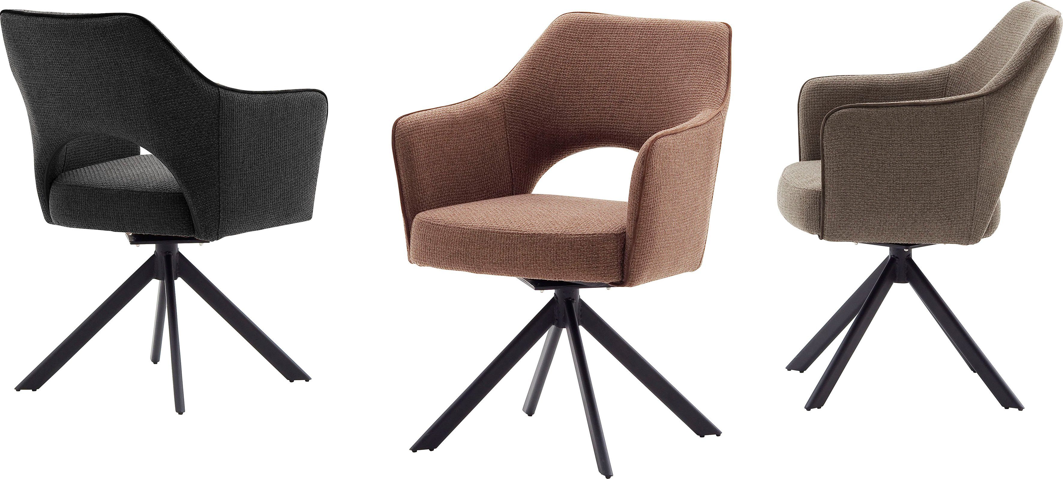 MCA furniture Stoel met 4 poten Tonala (2-set), 180° draaibaar, belastbaarheid 120 kg, zithoogte ca. 49 cm (2 stuks)