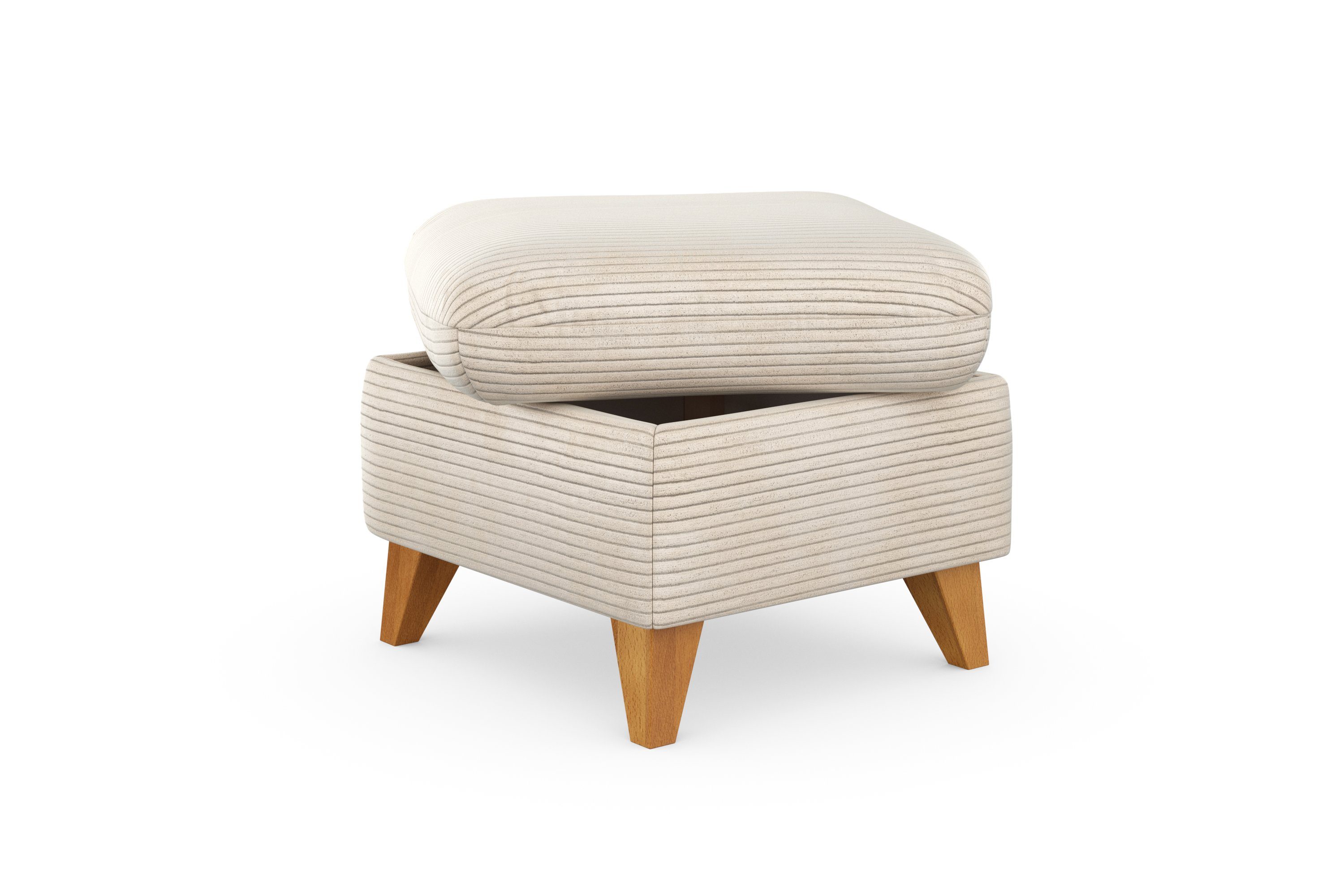 Home affaire Hocker Trelleborg met cordbekleding, met opbergvak, inclusief binnenveringsinterieur