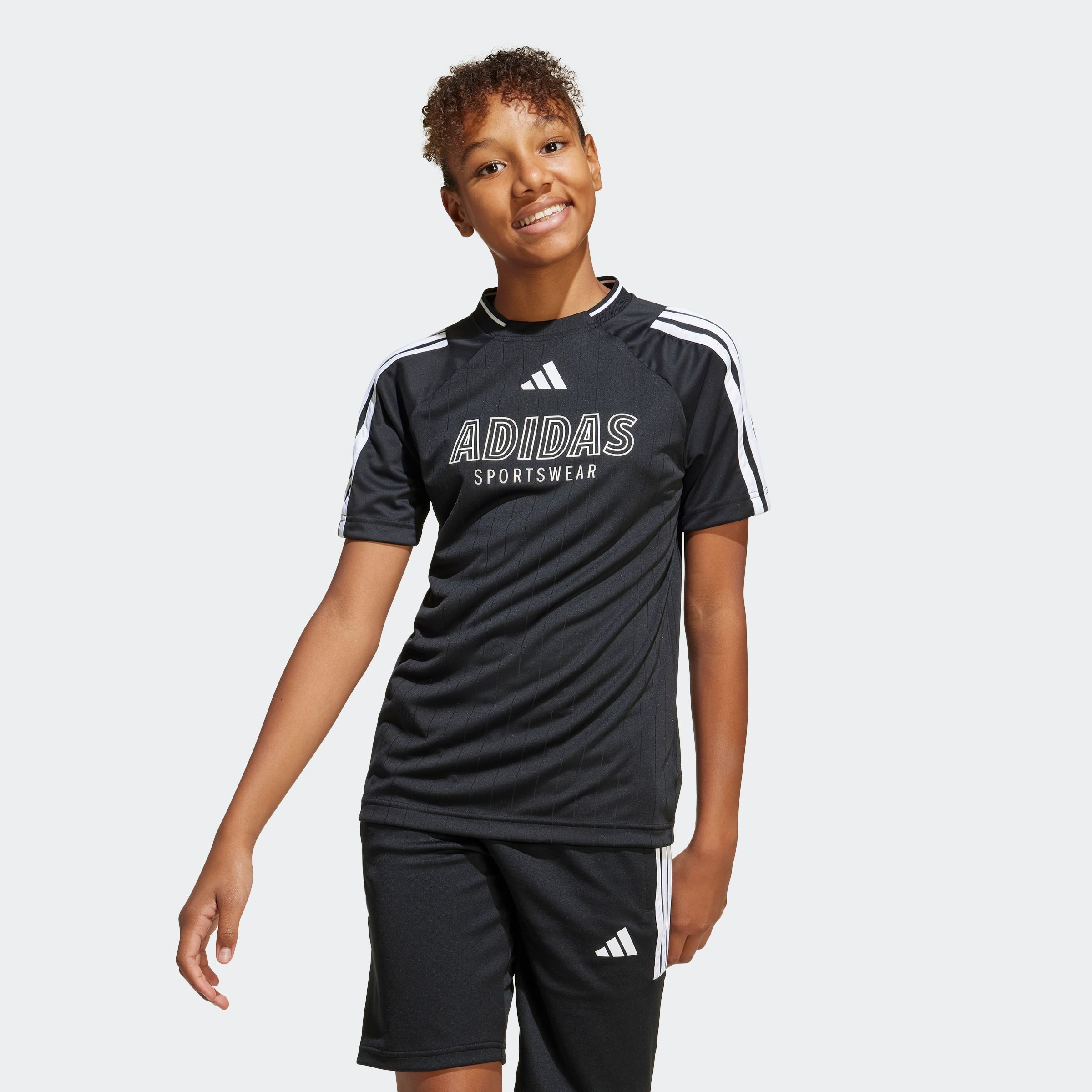 adidas Sportswear T-shirt J HOT TEE jongens t-shirts maat 152 zwart