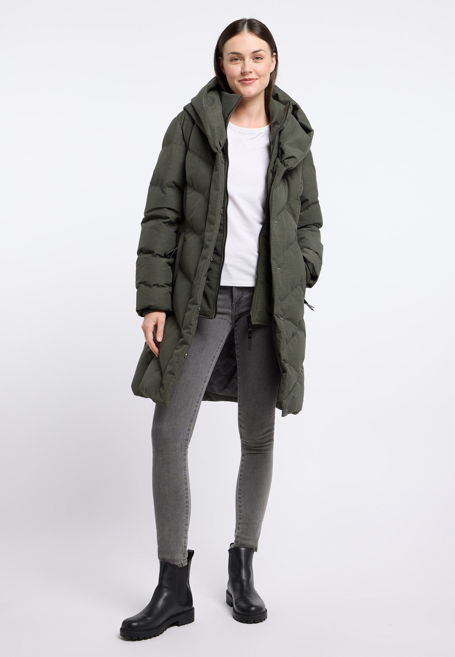 Ragwear Gewatteerde jas NATALKA waterafstotende quiltmantel voor de overgang en winter