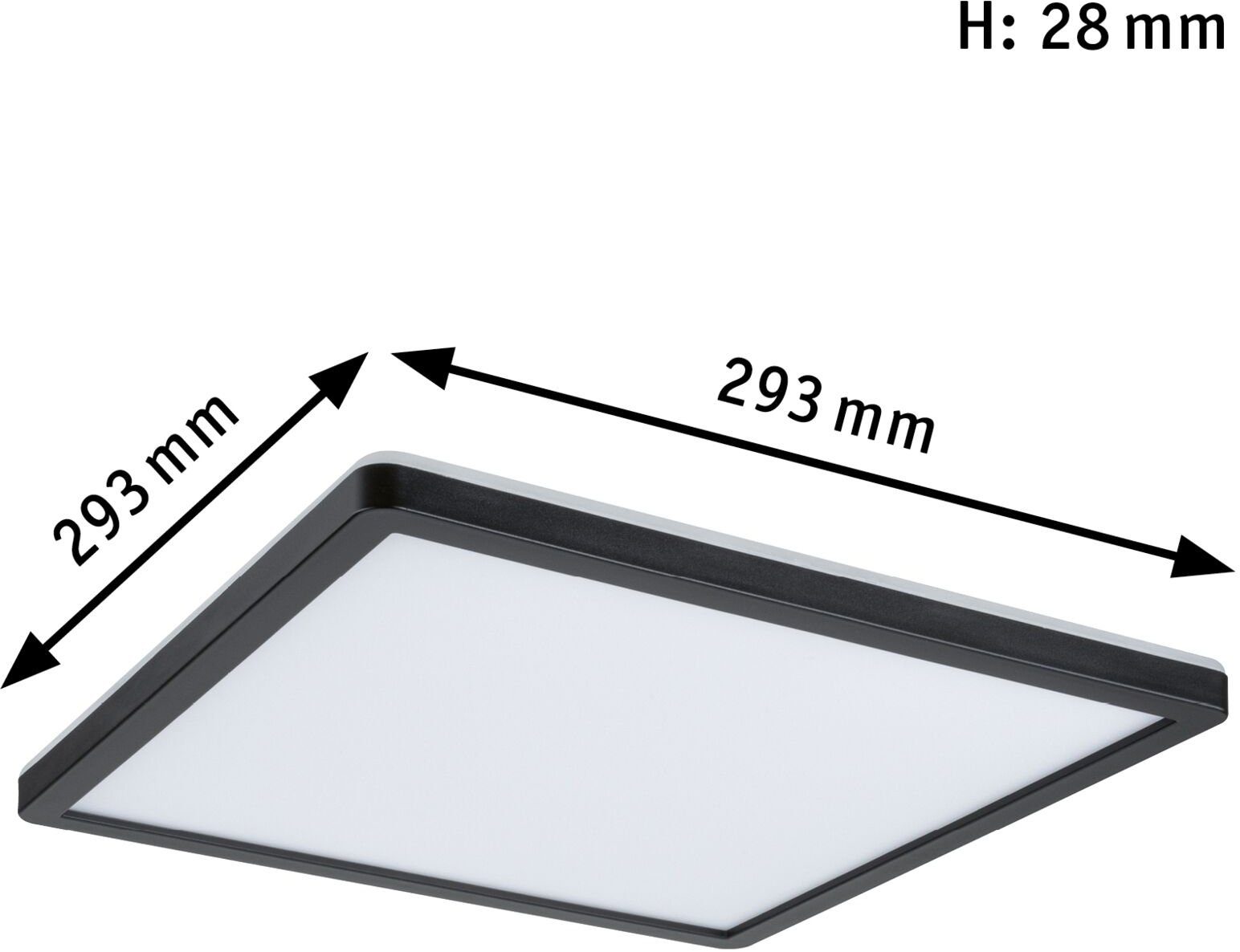 Paulmann Led-paneel Atria Shine IP44 vierkant 293x293mm 16W 1600lm 4000K (1 stuk)