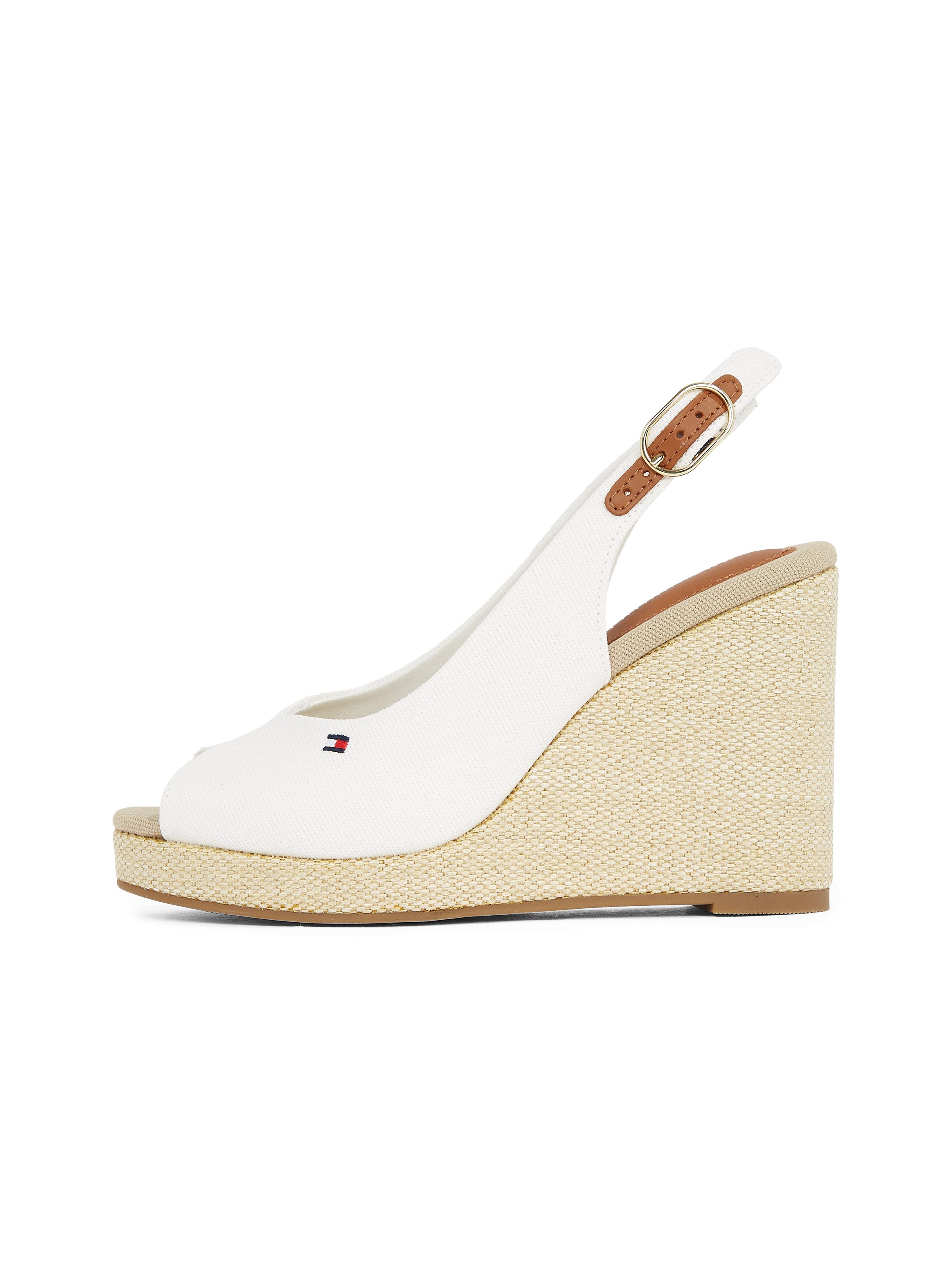 Tommy Hilfiger Highheel sandaaltjes FLAG HIGH WEDGE ESPAD SLINGBACK