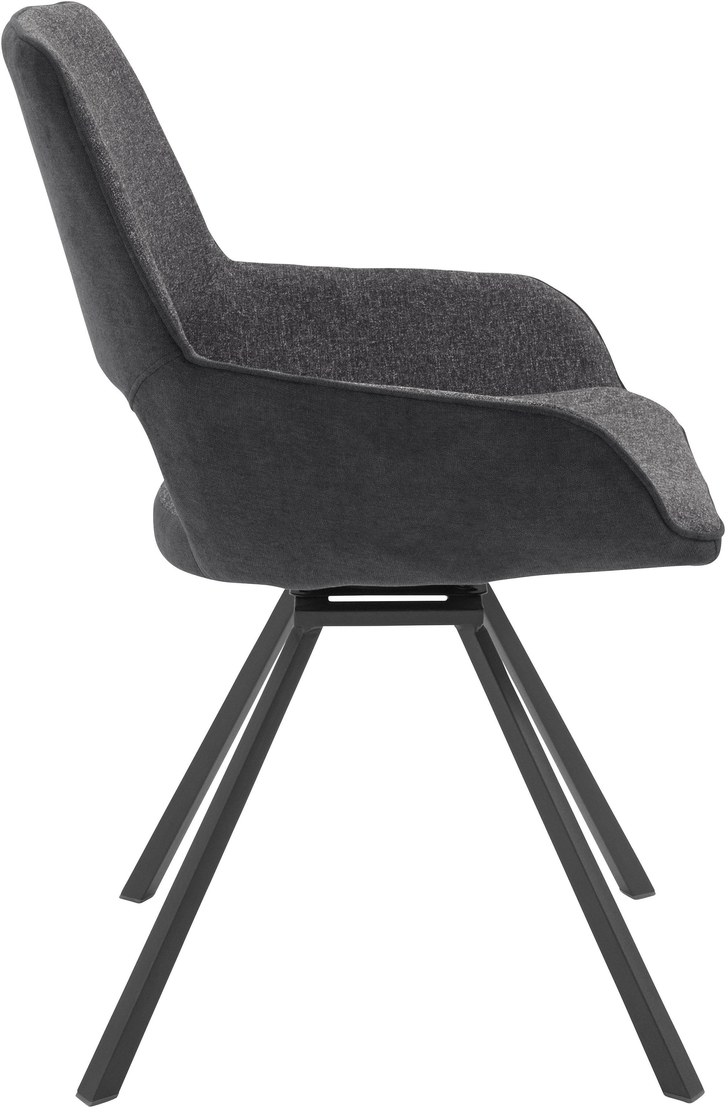 MCA furniture Stoel met 4 poten Parana Stoel belastbaar tot 120 kg (2 stuks)