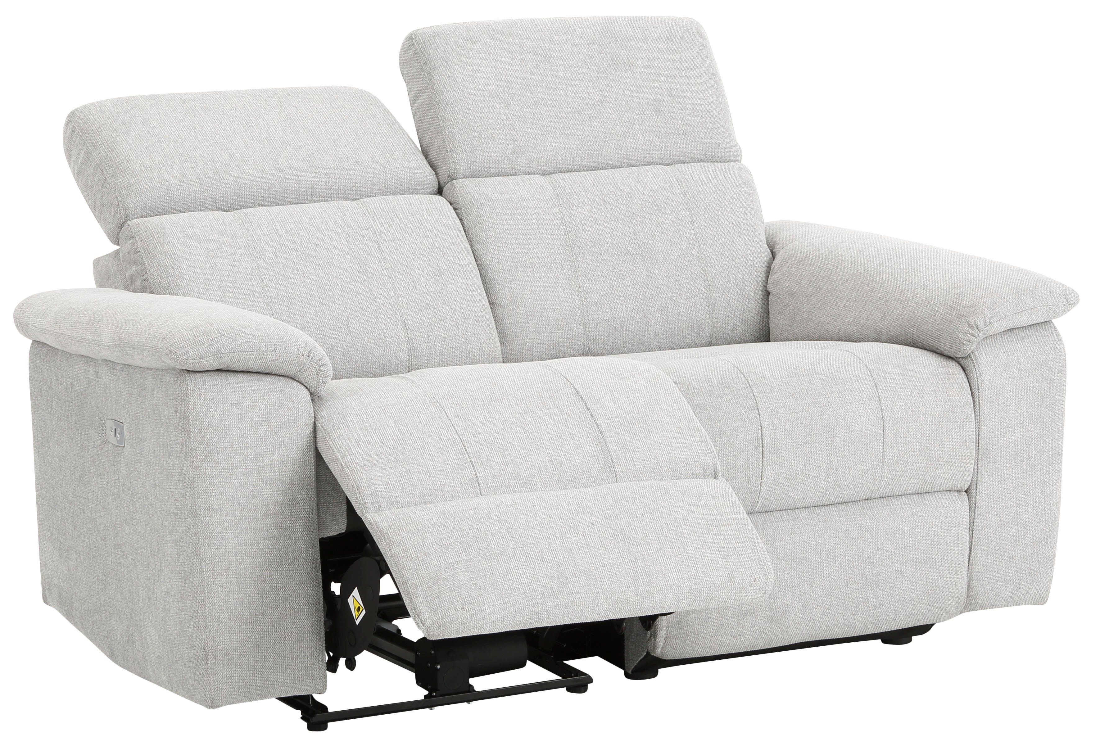 Home affaire 2-zitsbank Binado met handmatige of elektrische relaxfunctie met usb-aansluiting