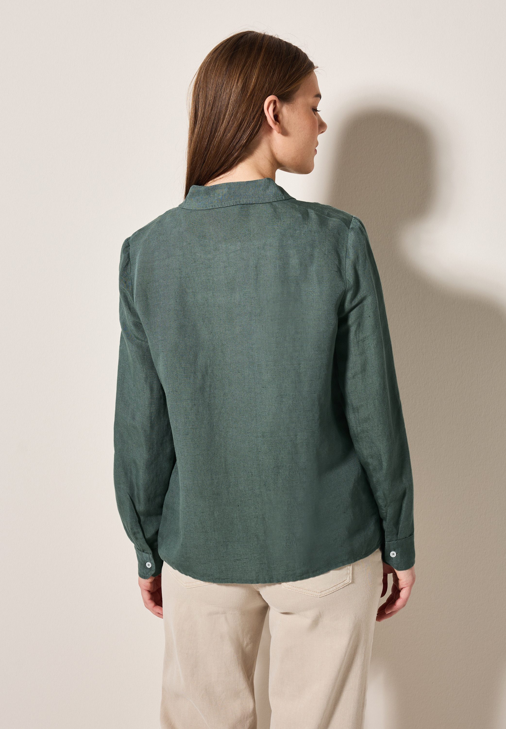 Cecil Blouse met lange mouwen met knoop bij de zoom