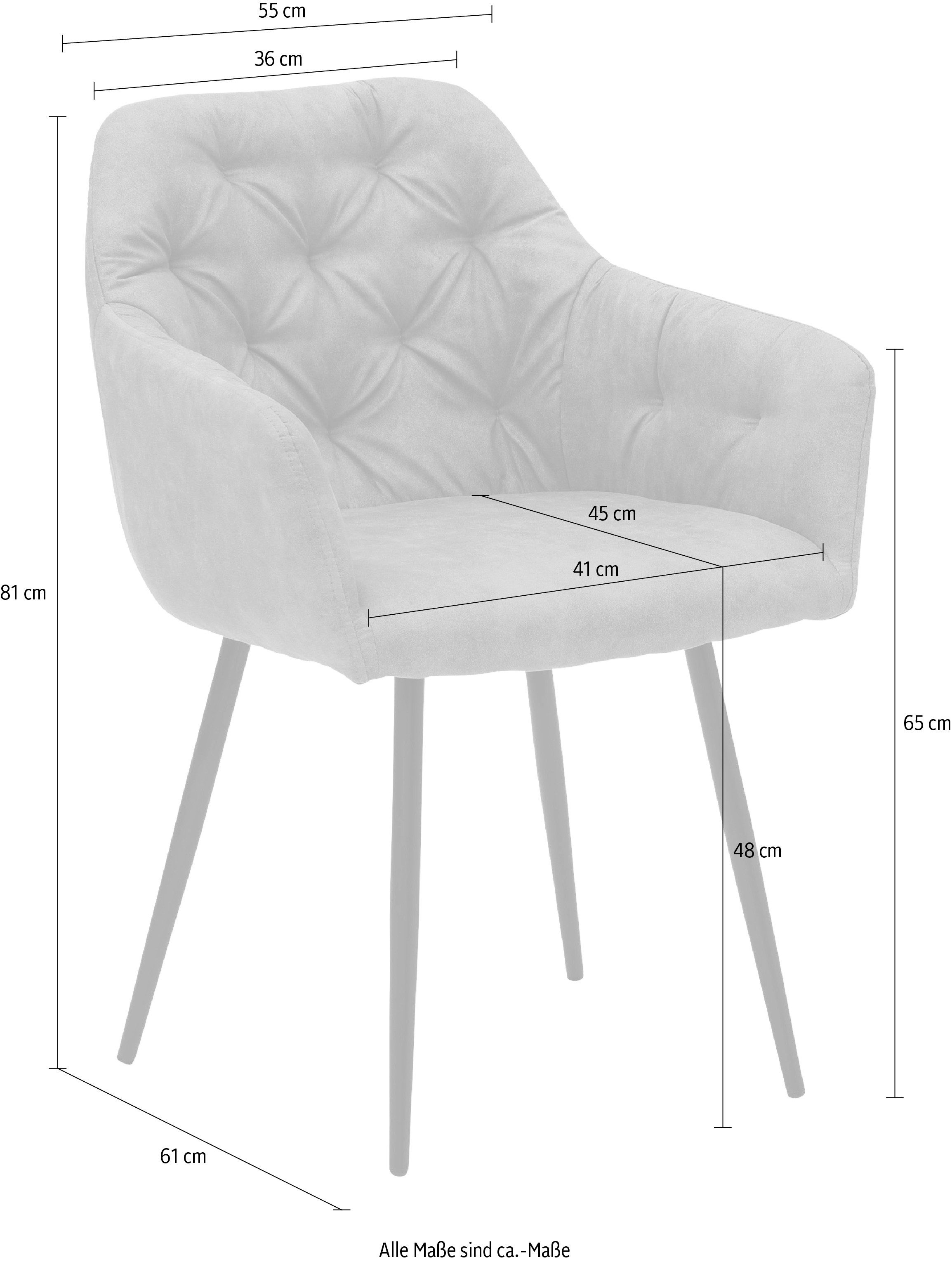HELA Eetkamerstoel Kira schaalstoel Boho, bestseller Stoel met armleuningen fluweel of microvezel bekleding (set, 2 stuks)