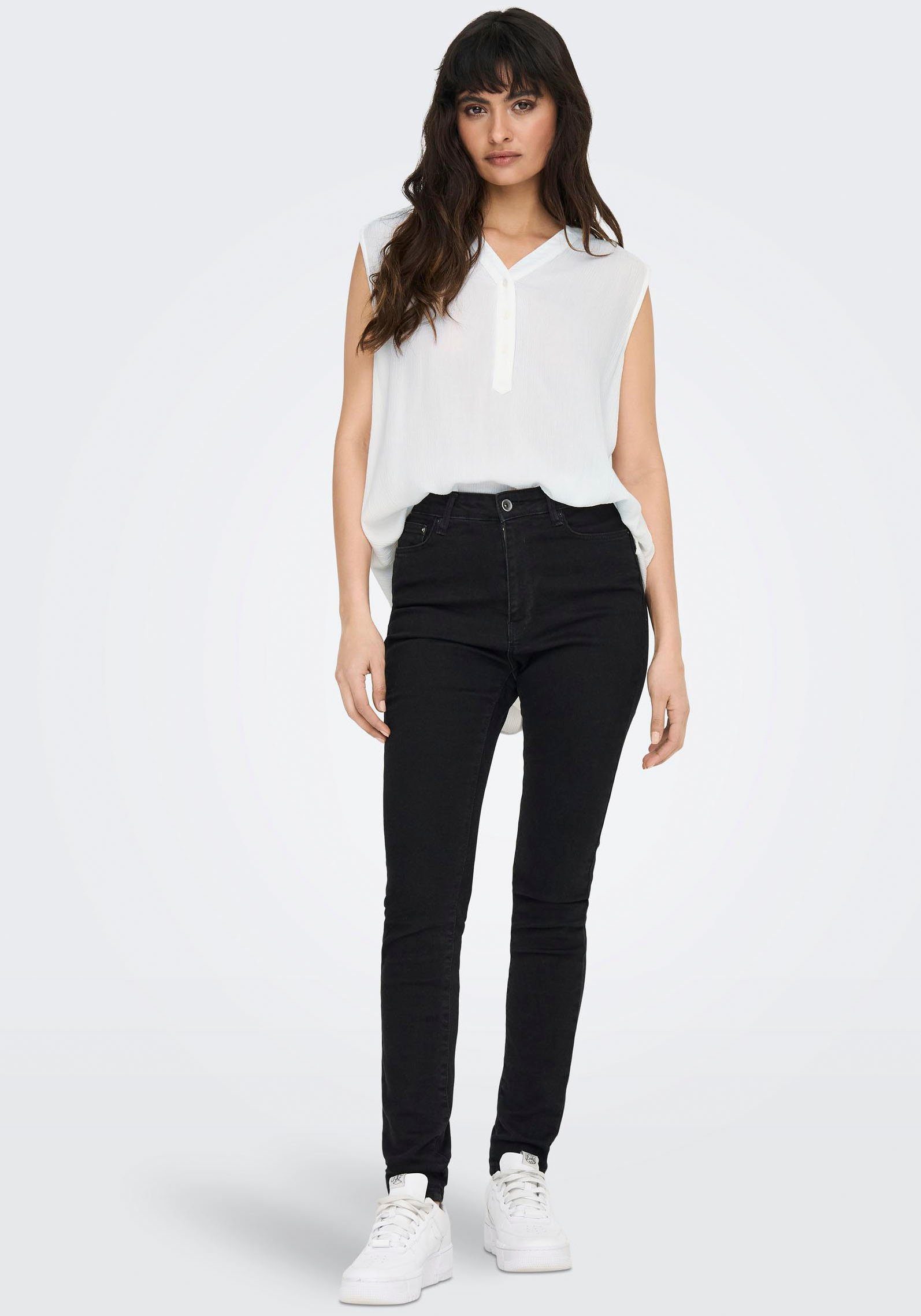 Only Top ONLJETTE – Blousetop met V-hals en knoopsluiting