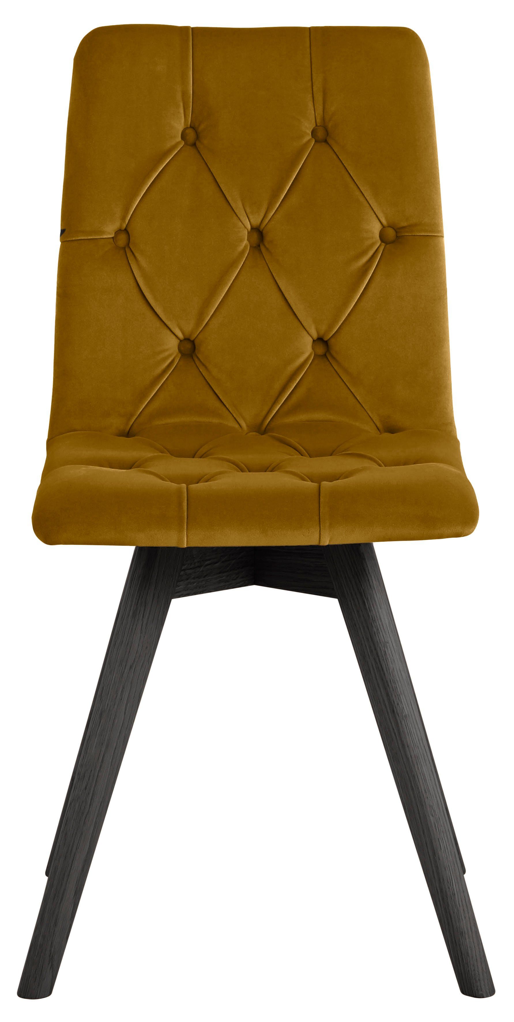 andas Eetkamerstoel Rania met massief houten poten (set, 2 stuks)