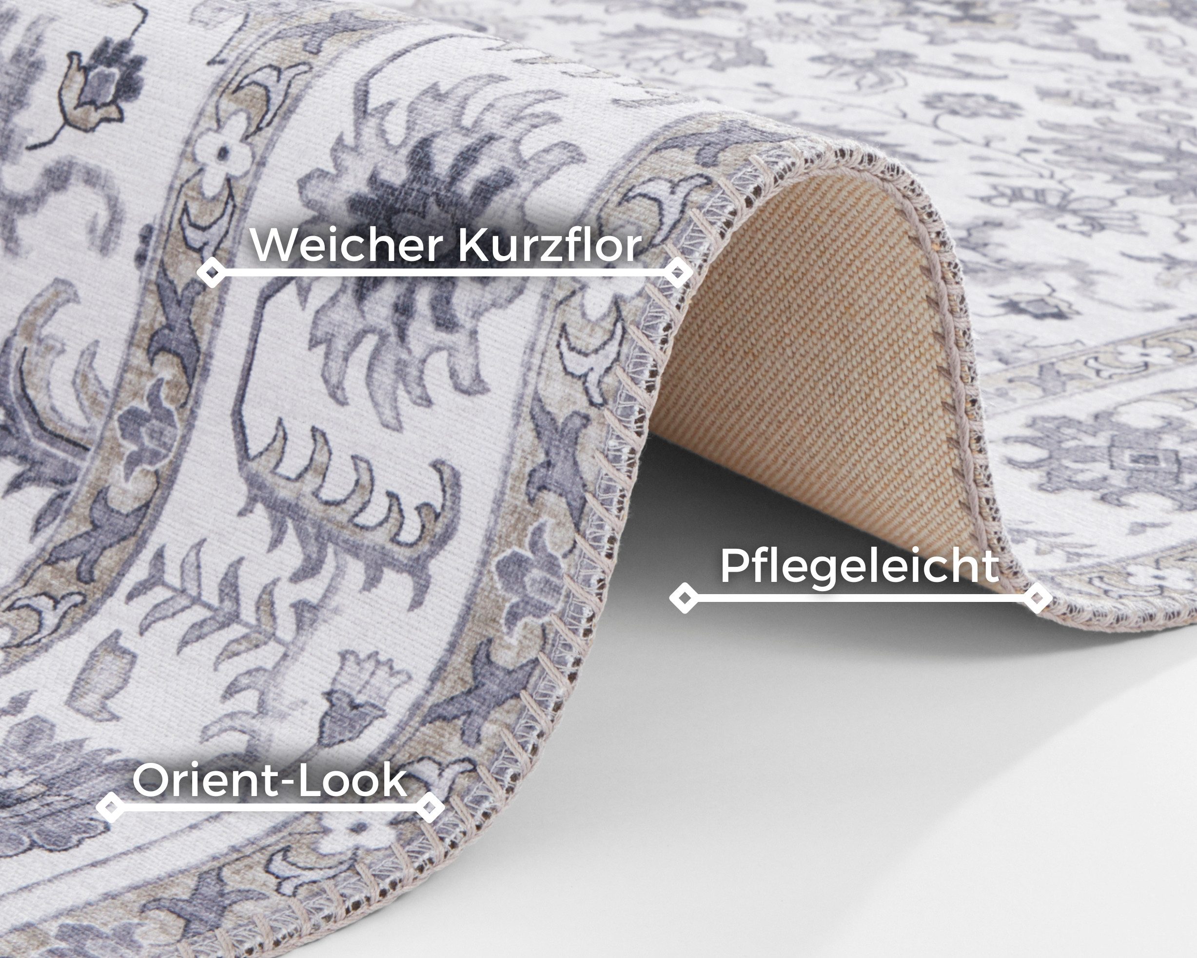 NORTHRUGS Vloerkleed Vivana Oosters, loper, vintage, woonkamer, slaapkamer, eetkamer