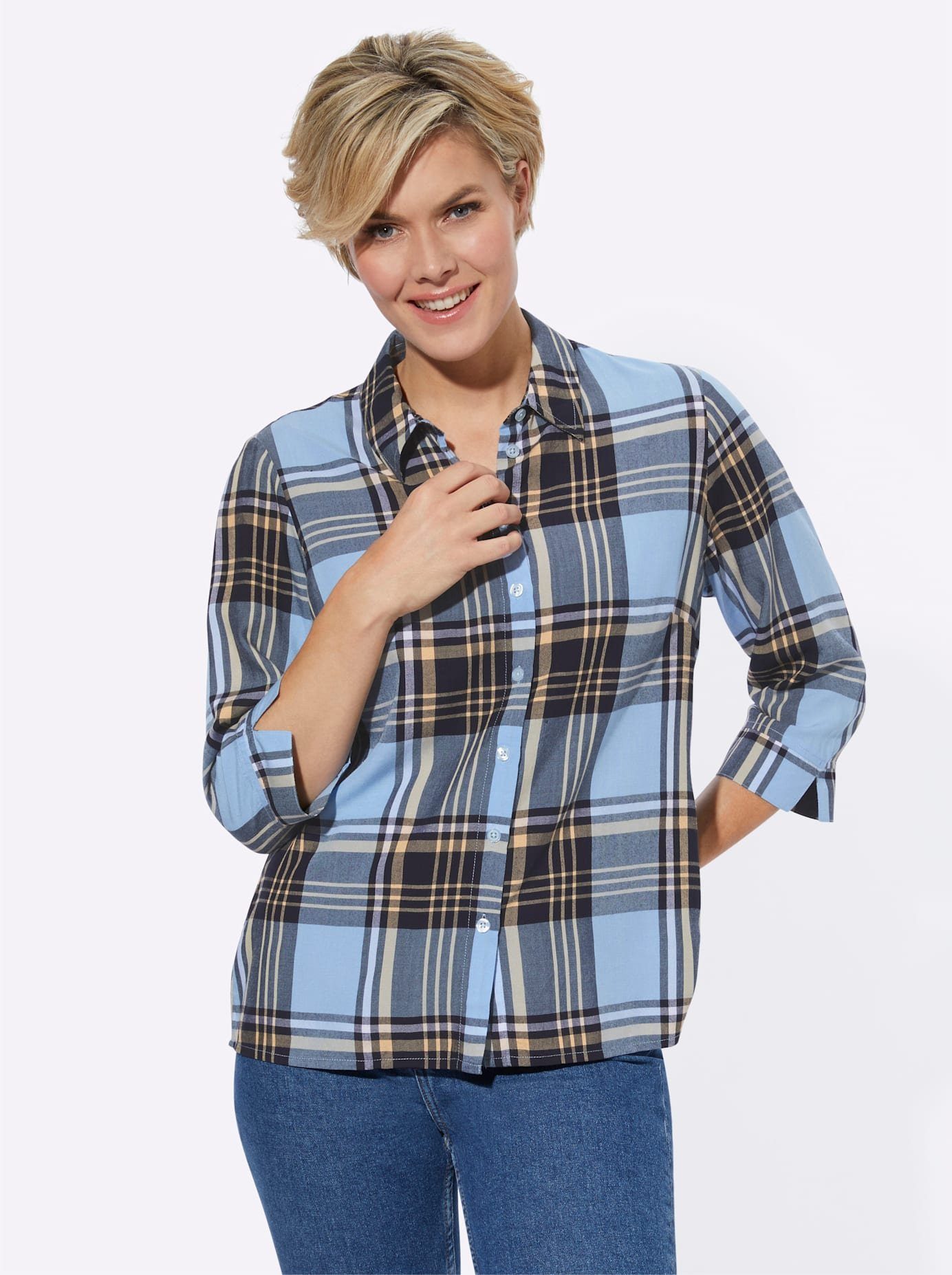 Casual Looks Geruite blouse