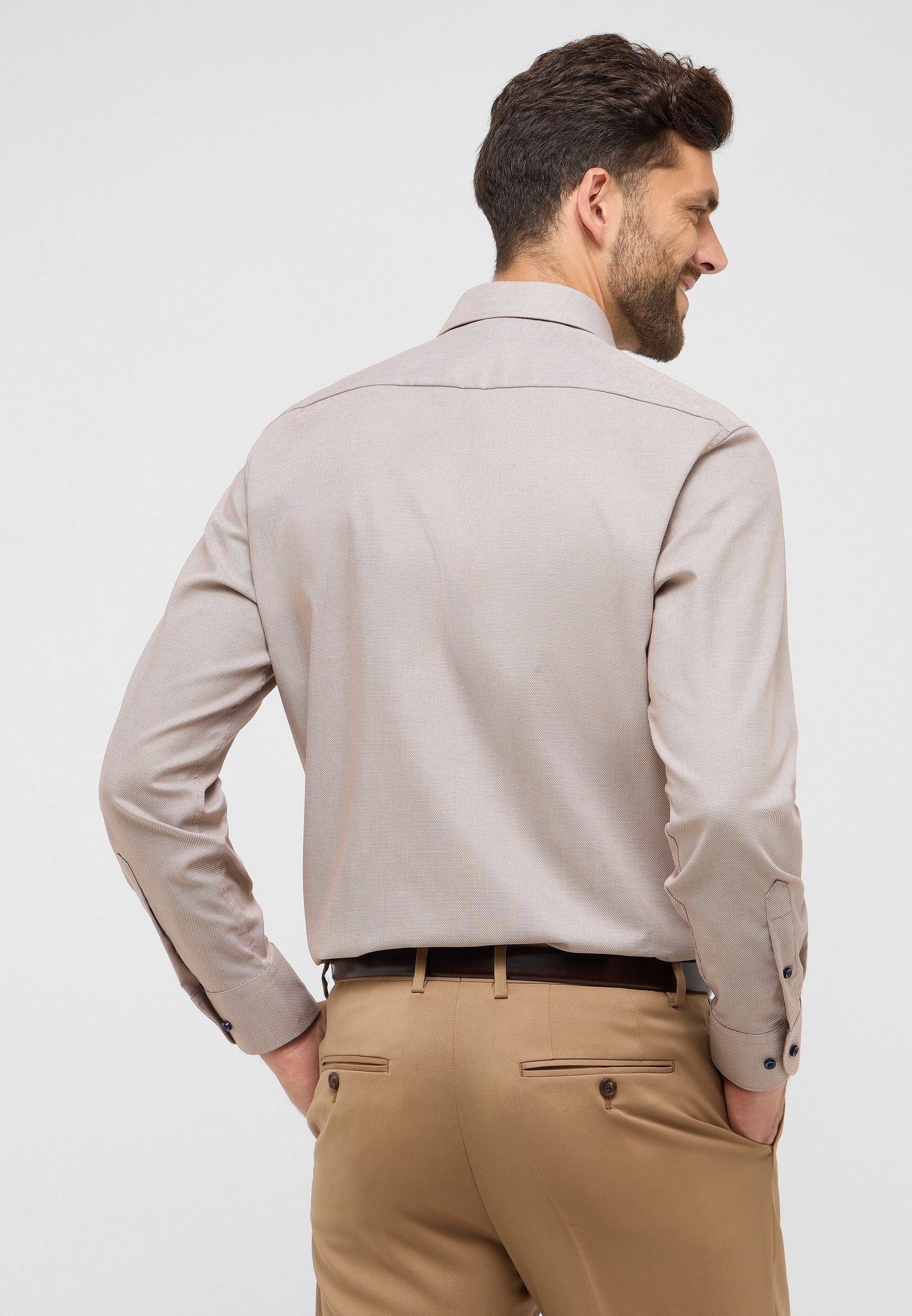 Eterna Overhemd met lange mouwen Comfort fit NON IRON (strijkvrij)