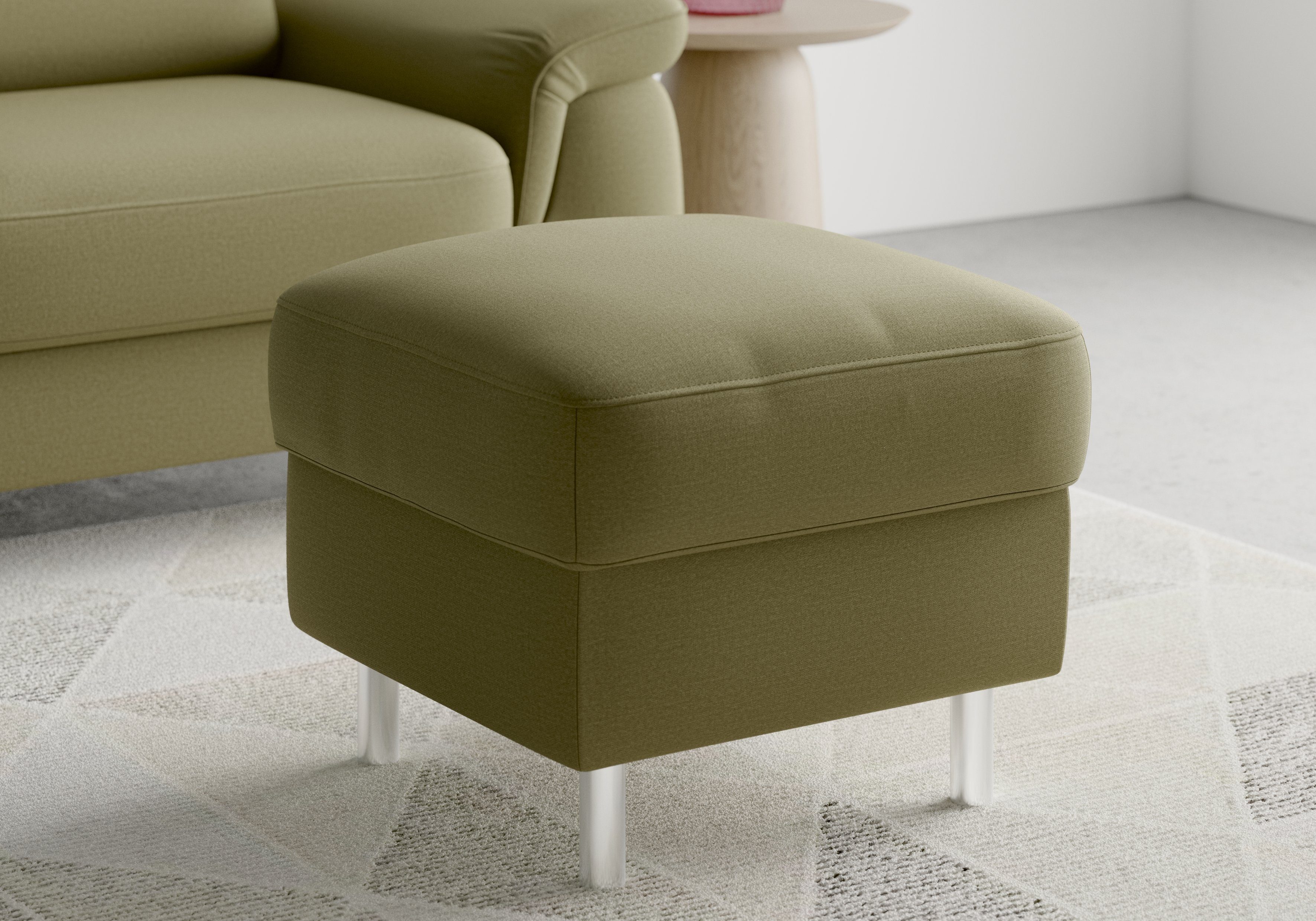 sit&more Hocker met bergruimte Sinatra Zitoppervlak is afneembaar, chroomkleurige, metalen poten