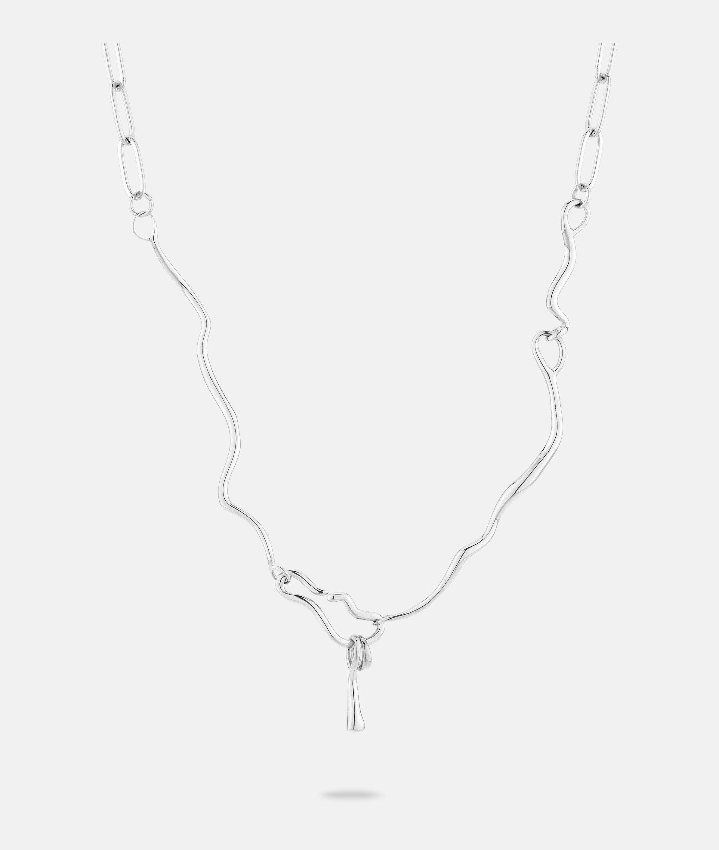 Liebeskind Berlin Ketting met hanger Sieraad Cadeau Edelstaal Halsketting The Melting Organic