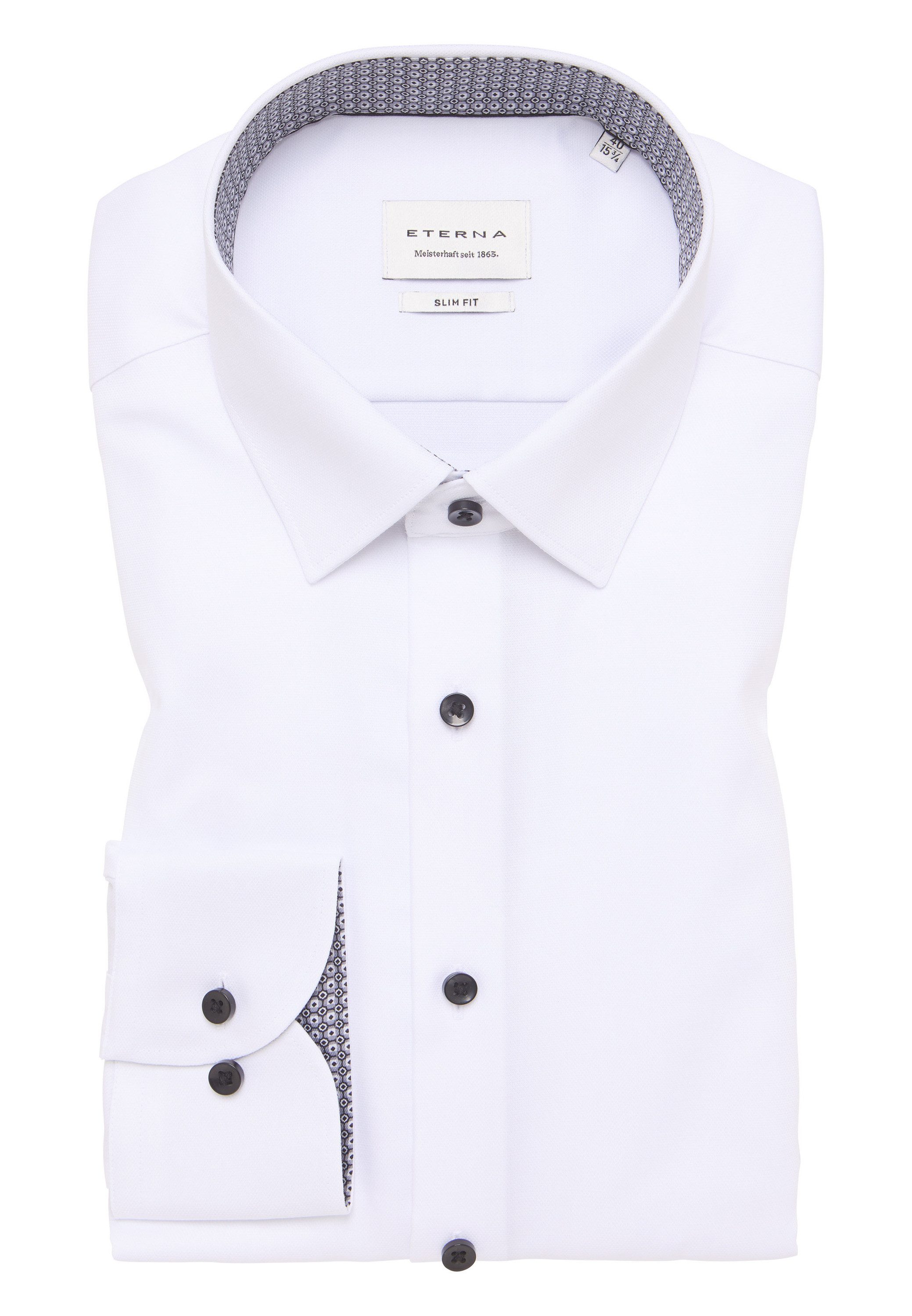 Eterna Overhemd met lange mouwen Slim fit
