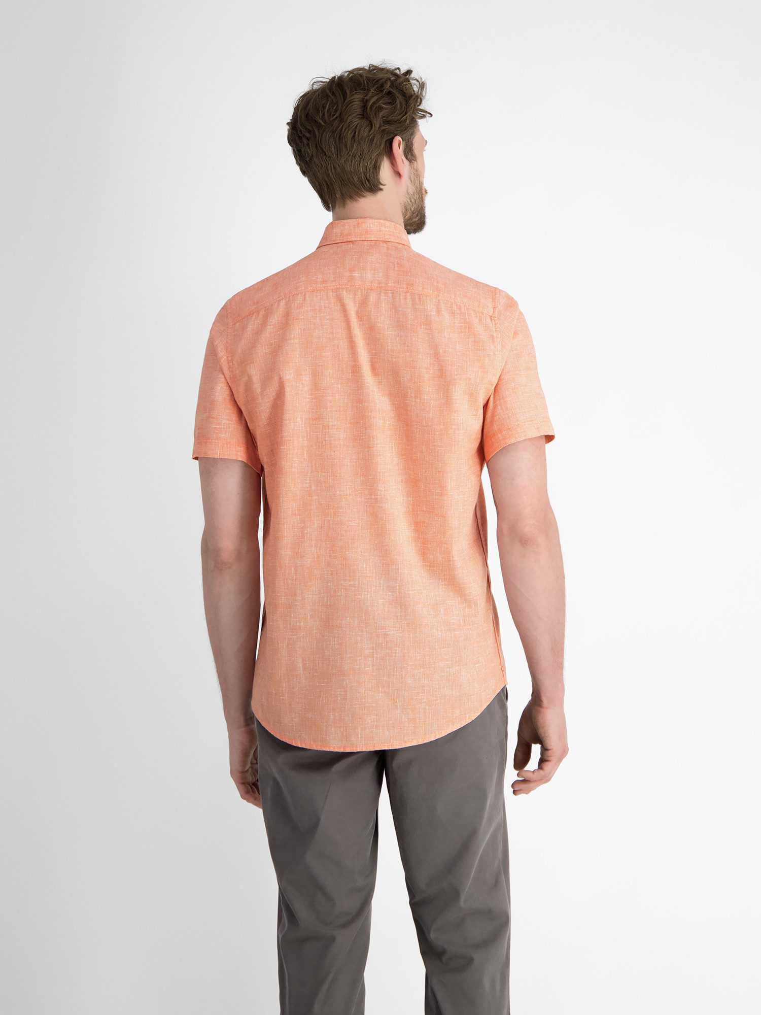 Lerros Overhemd met korte mouwen LERROS kortarmig overhemd met verborgen button-down kraag