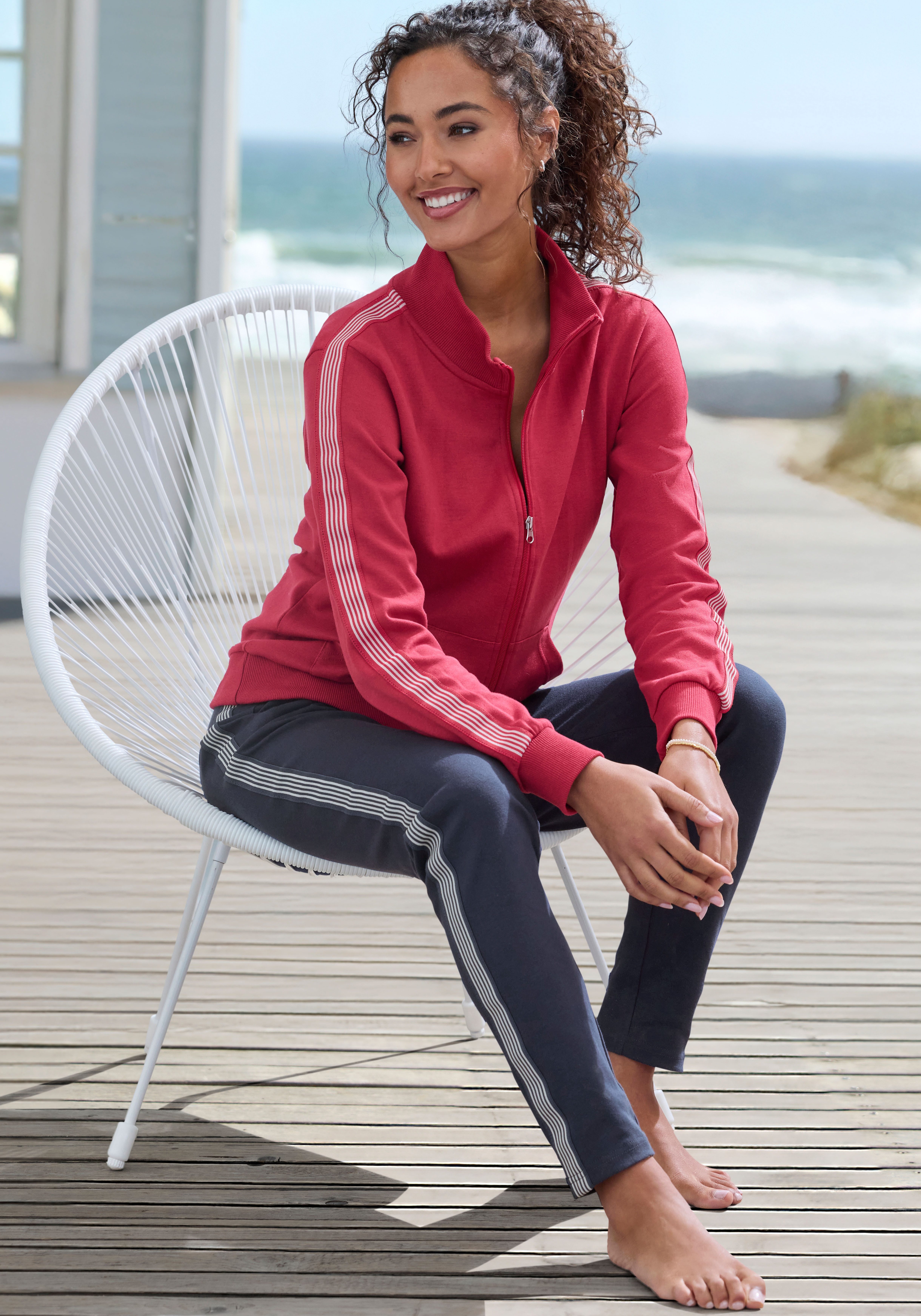 H.I.S Sweatbroek met zijstrepen, loungewear