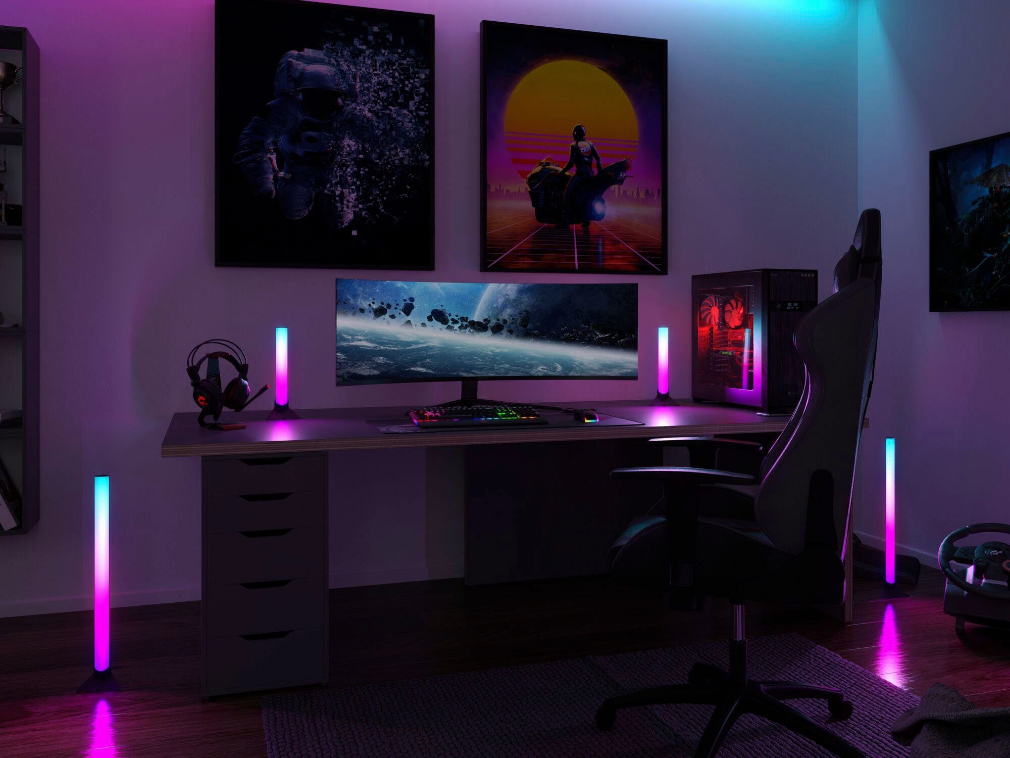 Paulmann Led-strepen EntertainLED Lightbar Dynamic Rainbow RGB 30x30mm 2x1W 2x48lm (1 stuk)
