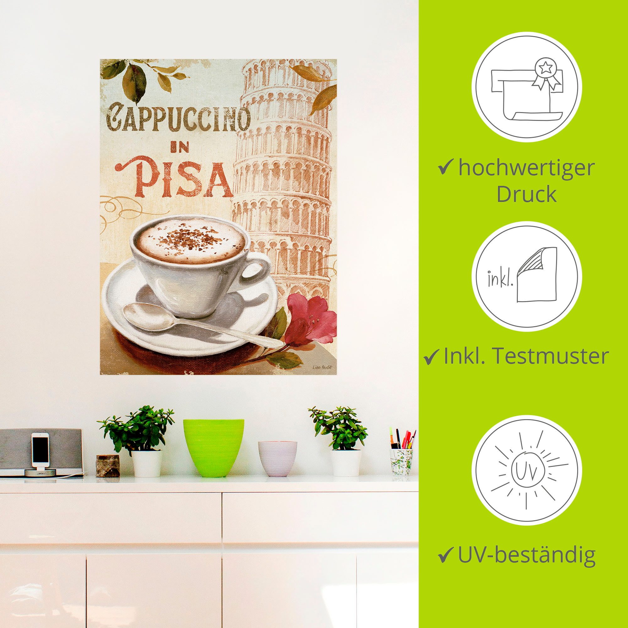 Artland Artprint Koffie in Europa IV als artprint op linnen, muursticker in verschillende maten