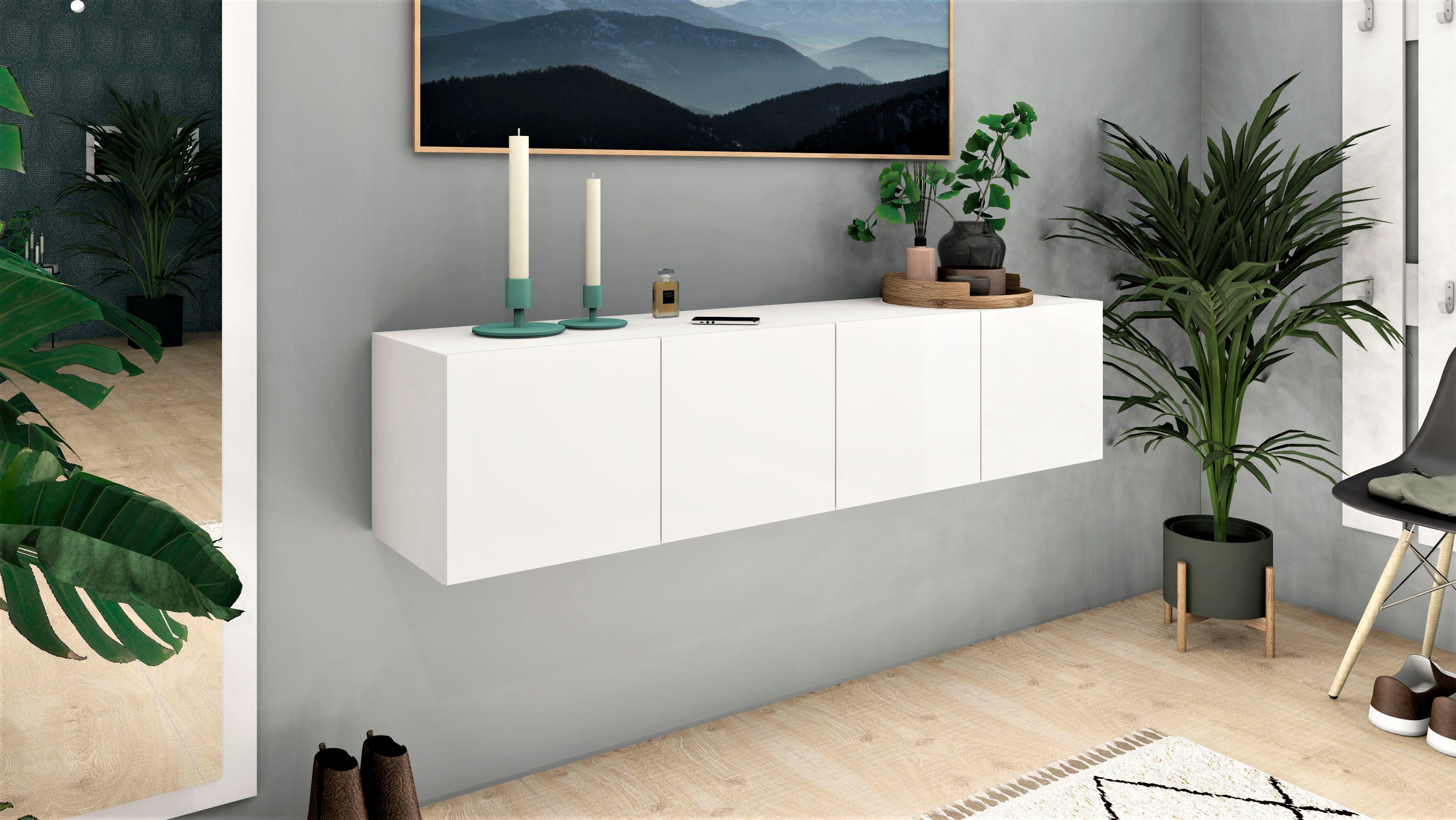 borchardt Möbel Tv-meubel Vaasa Breedte 152 cm, alleen hangend