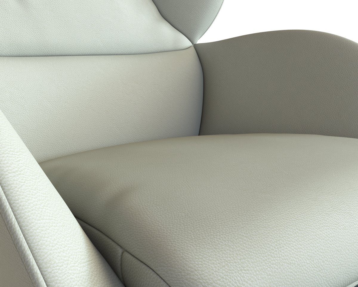 FLEXLUX Oorfauteuil Adria designstoel, loungestoel, Stijl & comfort, organische vorm, zwarte houten voet