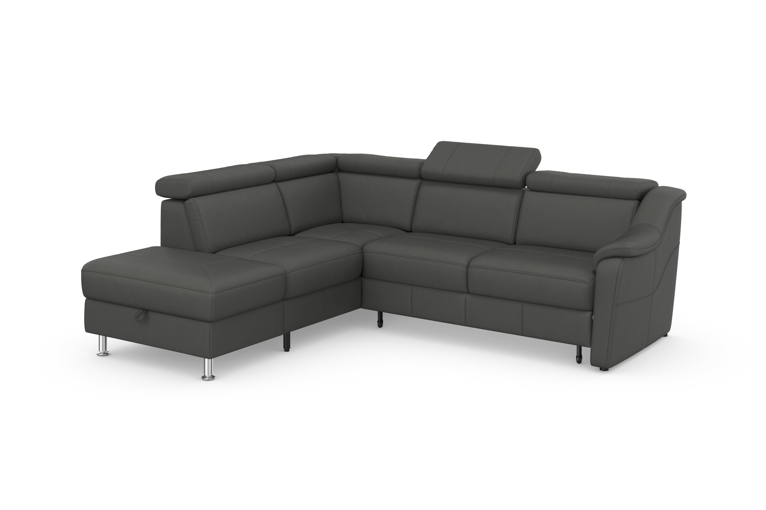 sit&more Hoekbank Freetown L-vorm met verstelbare hoofdsteun en comfortabele binnenvering