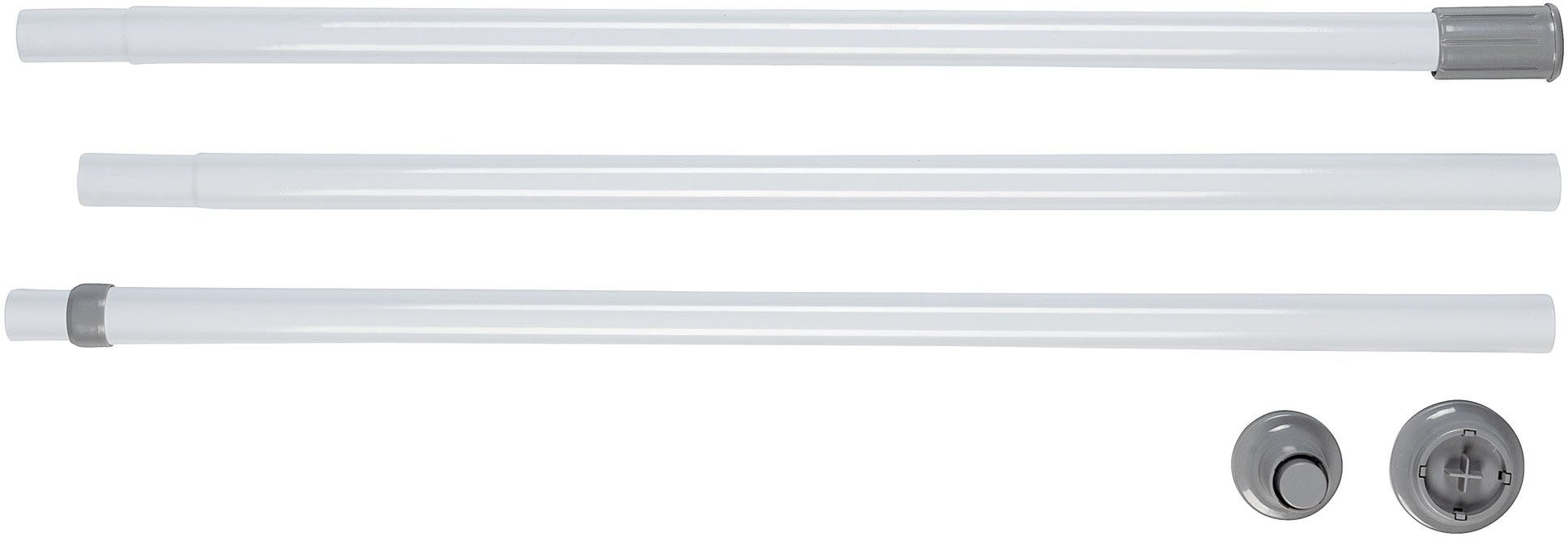 WENKO Telescooprek Model Herkules uitschuifbare hoofdsteun 165-300 cm, passend bij de wenko herkules-serie (set, 2-delig)
