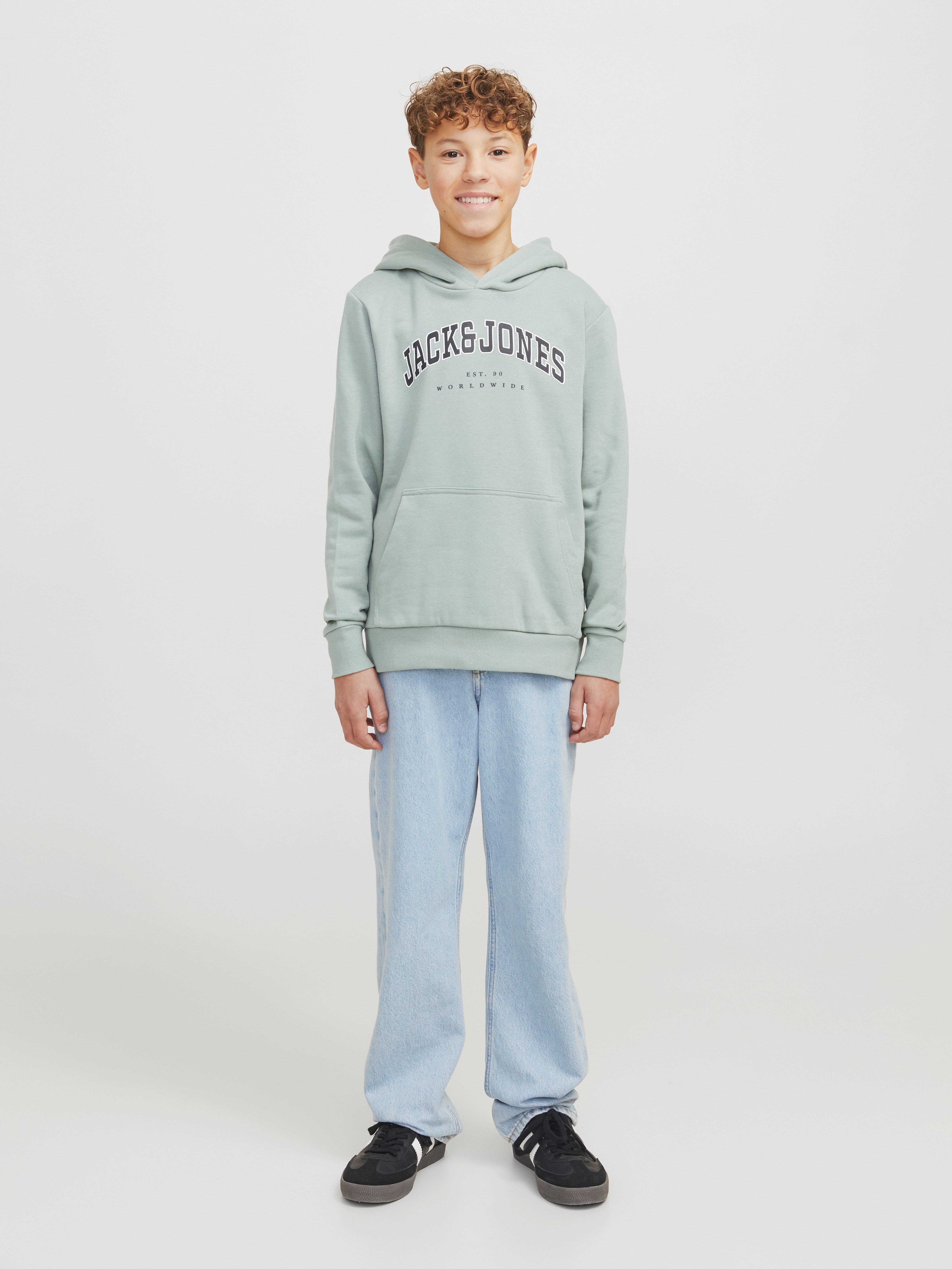 Jack & Jones Junior Hoodie JJECALEB VARSITY SWEAT HOOD NOOS JNR