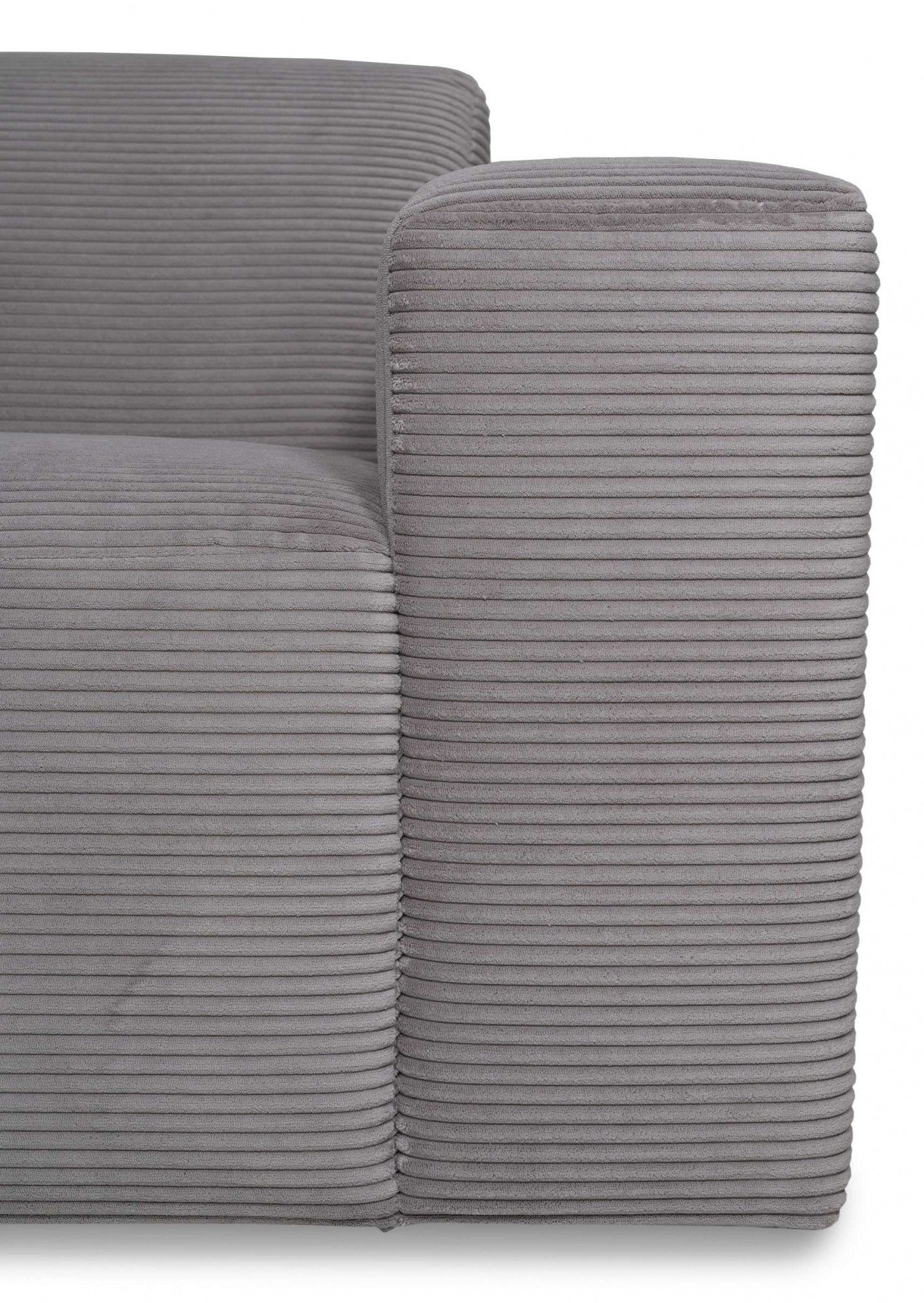 INOSIGN 3-zitsbank Koa, 228 cm, modulair bankstel in webstof, cord Designbank in corduroy, zachte lounge-zitcomfort