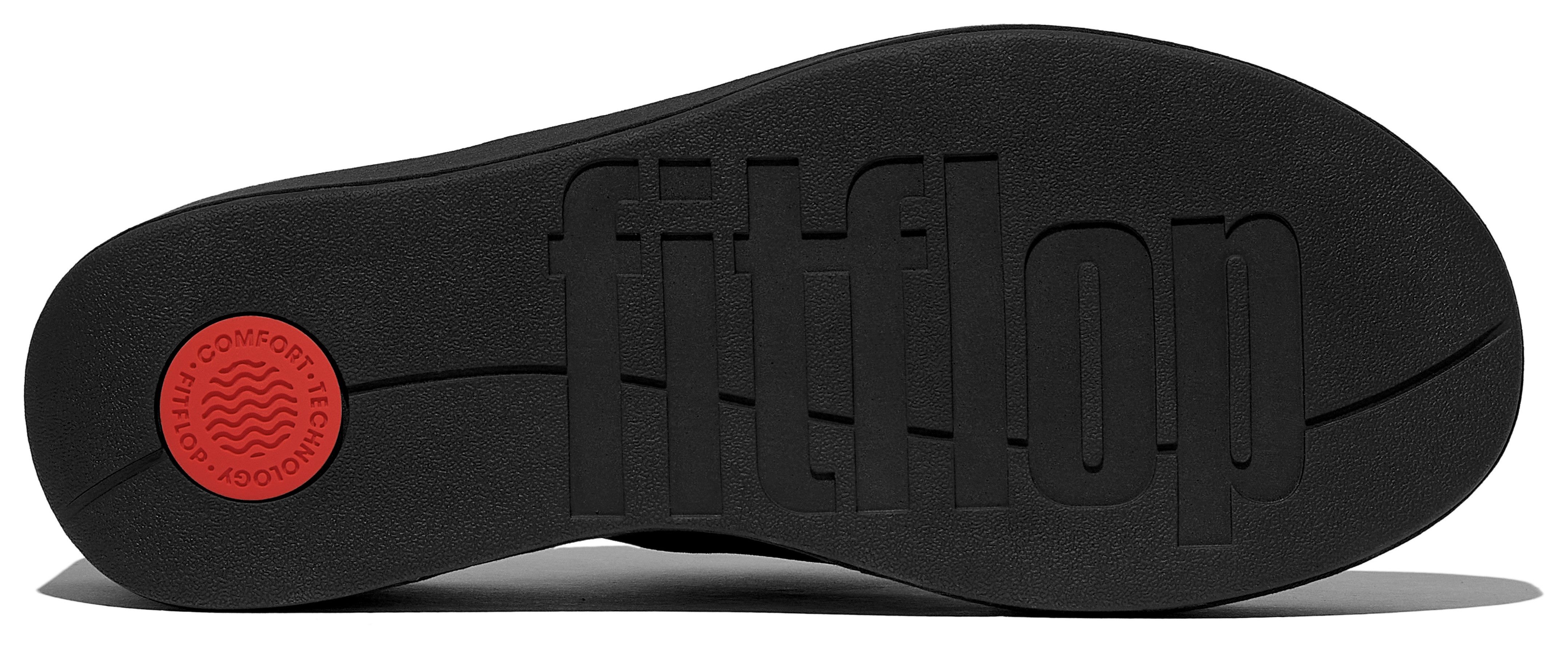 Fitflop Teenslippers PLATFFORMS WEDGE , sleehaksandaal, plateau schoen met gewatteerde bandage