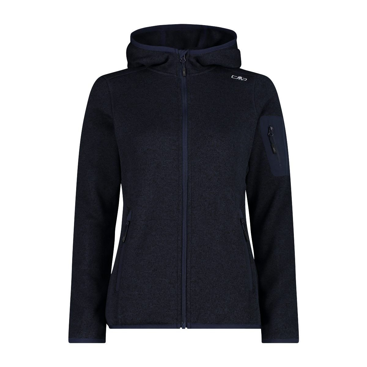 CMP Gebreid fleecejack KNITTED MELANGE HOODY WOMAN HOODY (1 stuk)