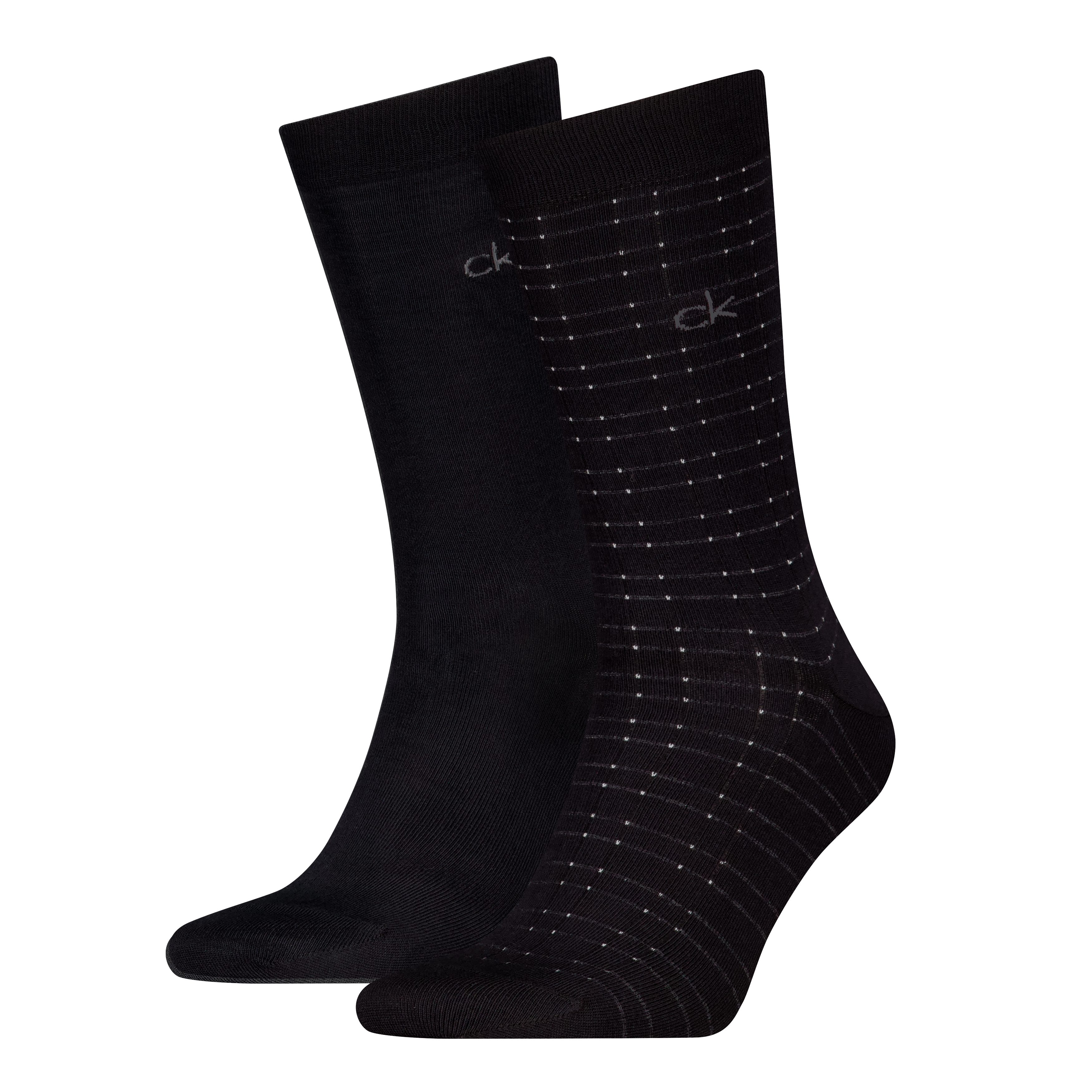 Calvin Klein Sokken CK MEN SOCK 2P GRID (Set van 2) heren sokken maat - (40/46) zwart