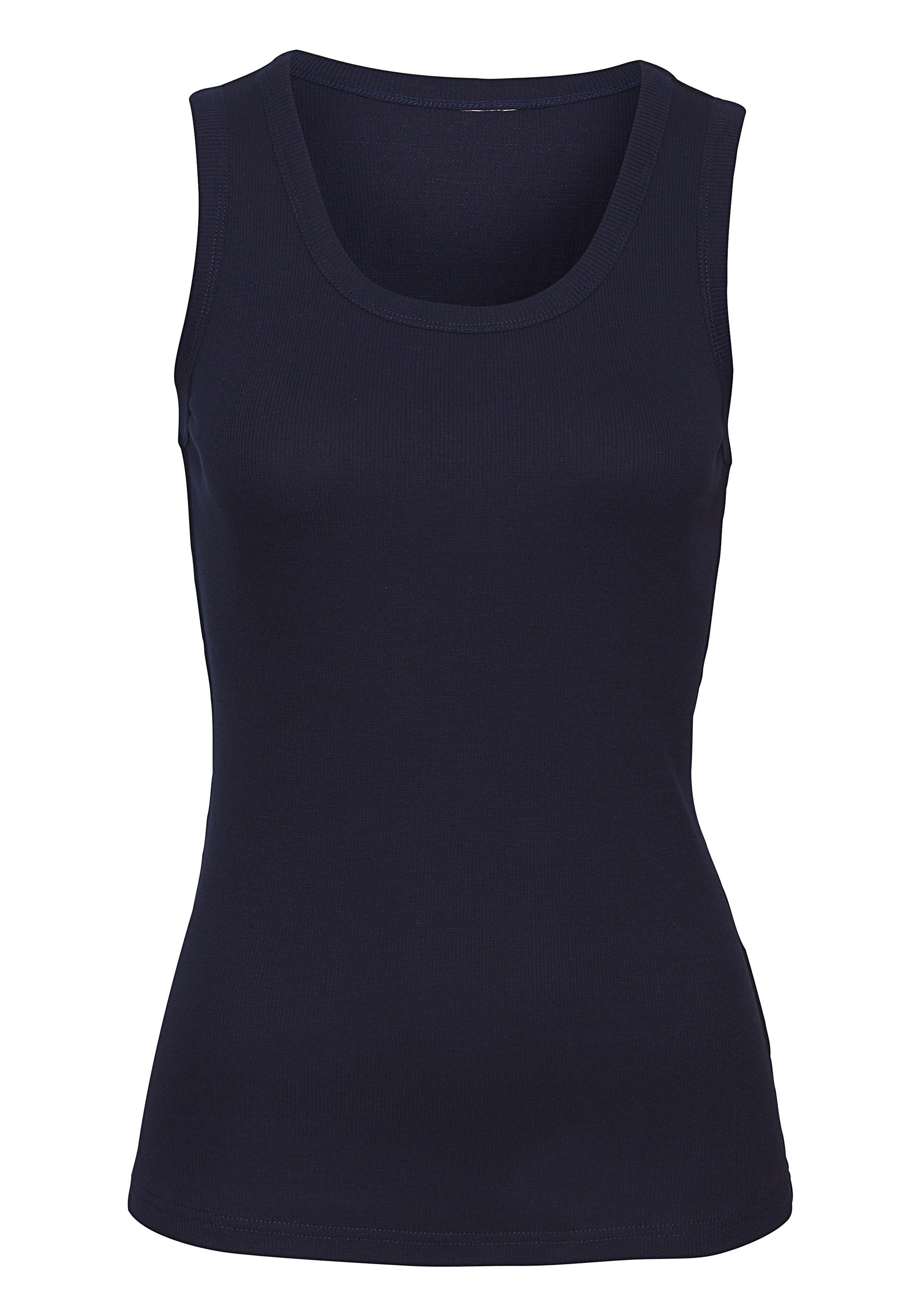 Vivance Tanktop Van zachte rib jersey van zachte katoen-rib kwaliteit (2-delig, Set van 2)