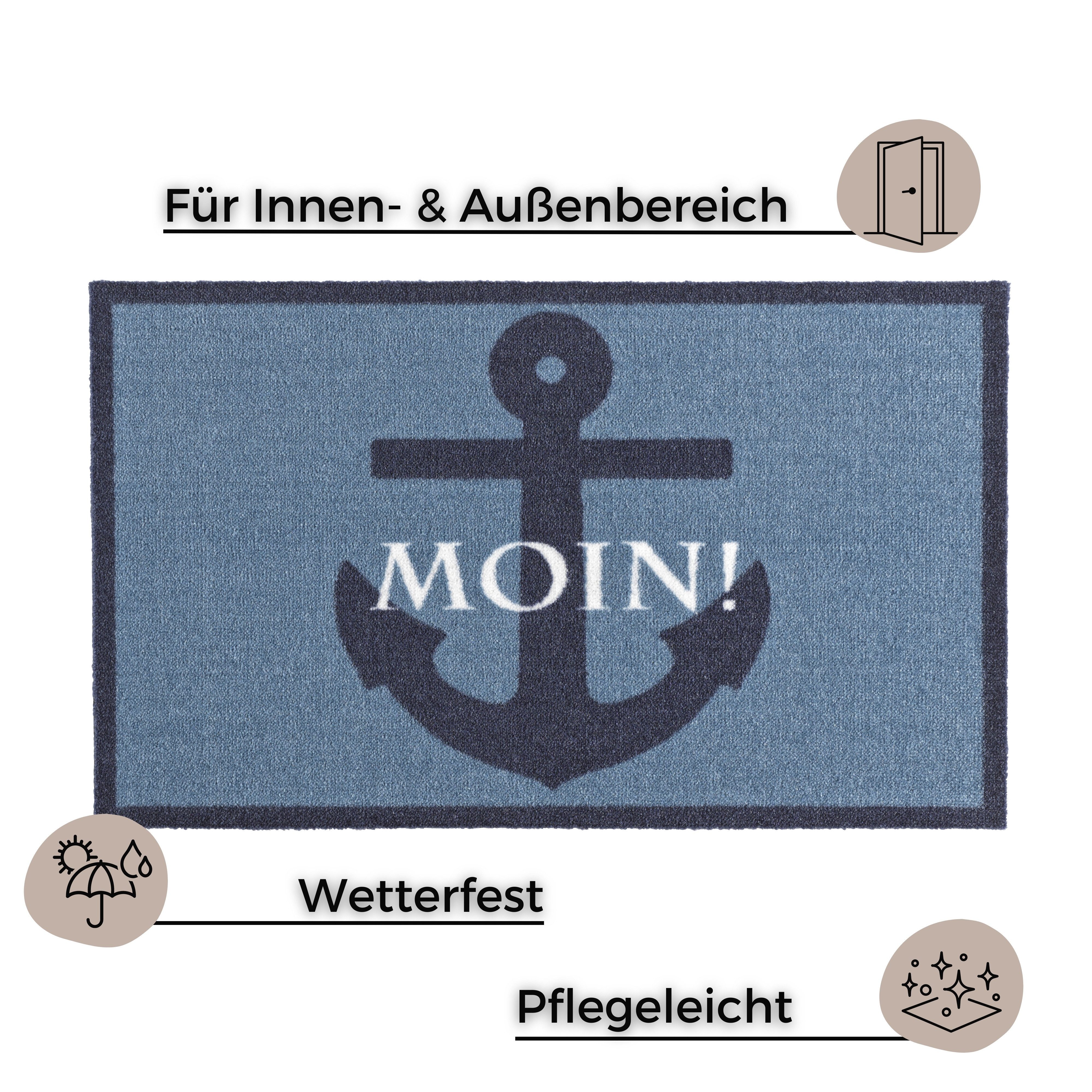 HANSE Home Mat Moin, deurmat Wasbaar, inloopmat, outdoor, binnenshuis, antislip, weerbestendig
