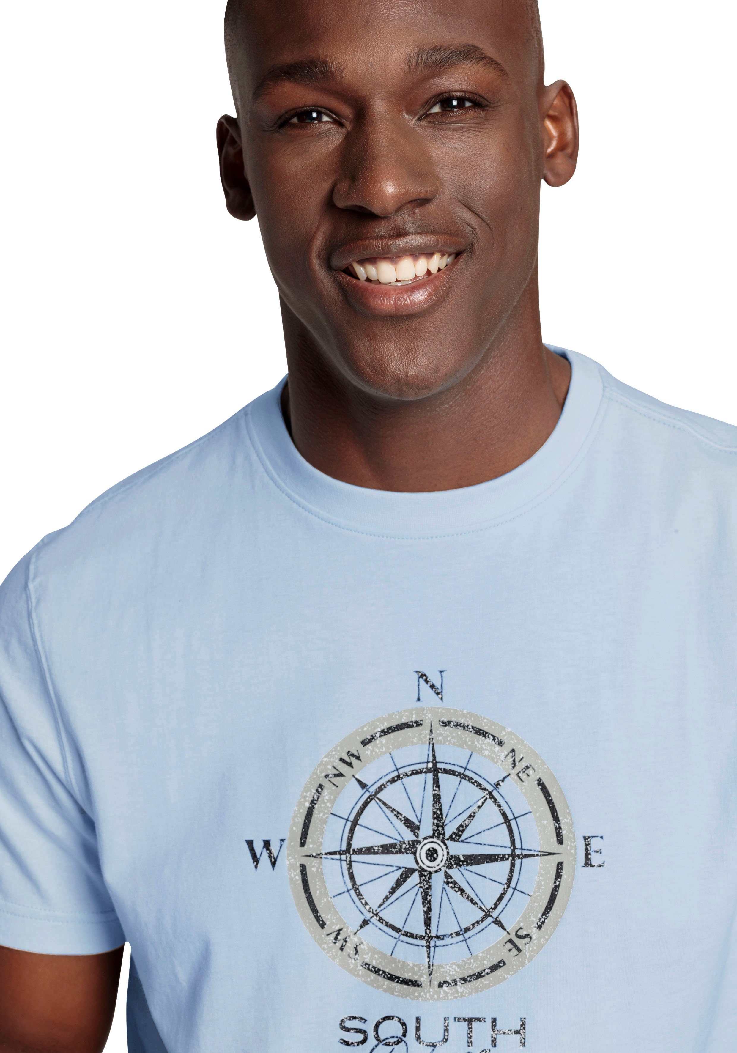 DELMAO T-shirt Korte mouw, bedrukt, ronde hals, van katoen