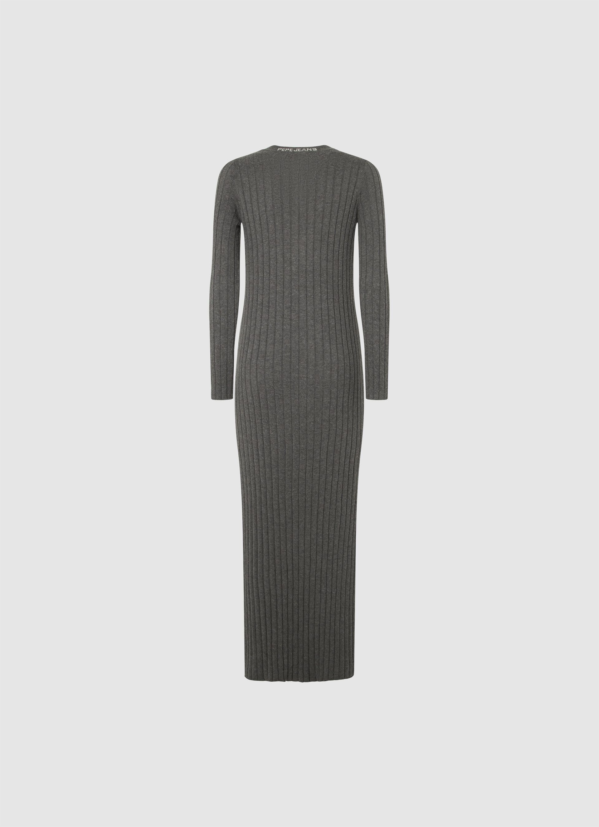 Pepe Jeans Gebreide jurk IZABEL DRESS met decoratieve knoopsluiting