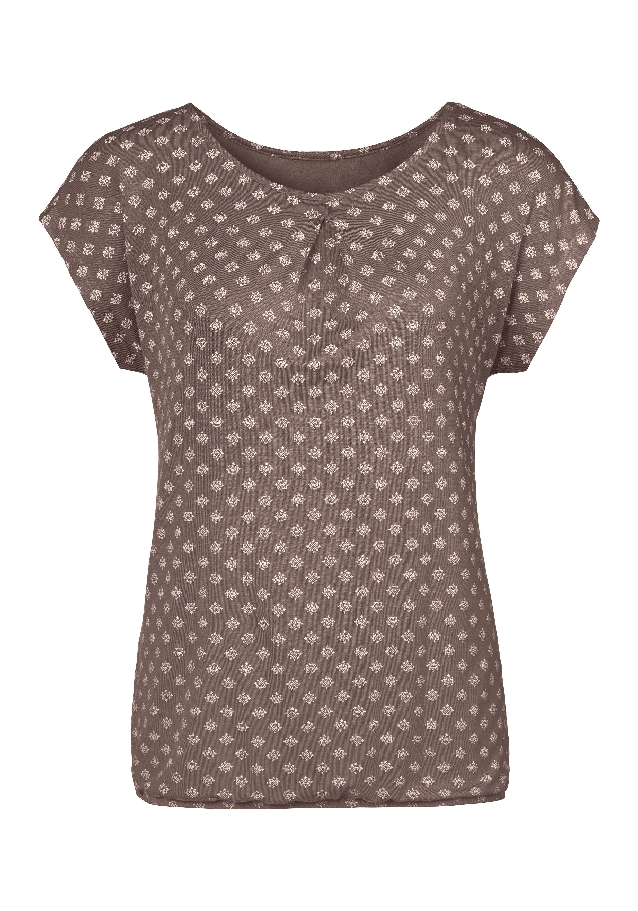 Lascana Shirt met korte mouwen Met stolpplooi bij de hals (2-delig, Set van 2)