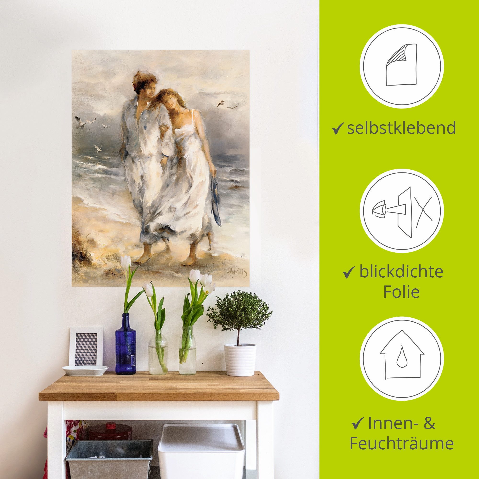 Artland Artprint Verliefd als artprint op linnen, poster, muursticker in verschillende maten