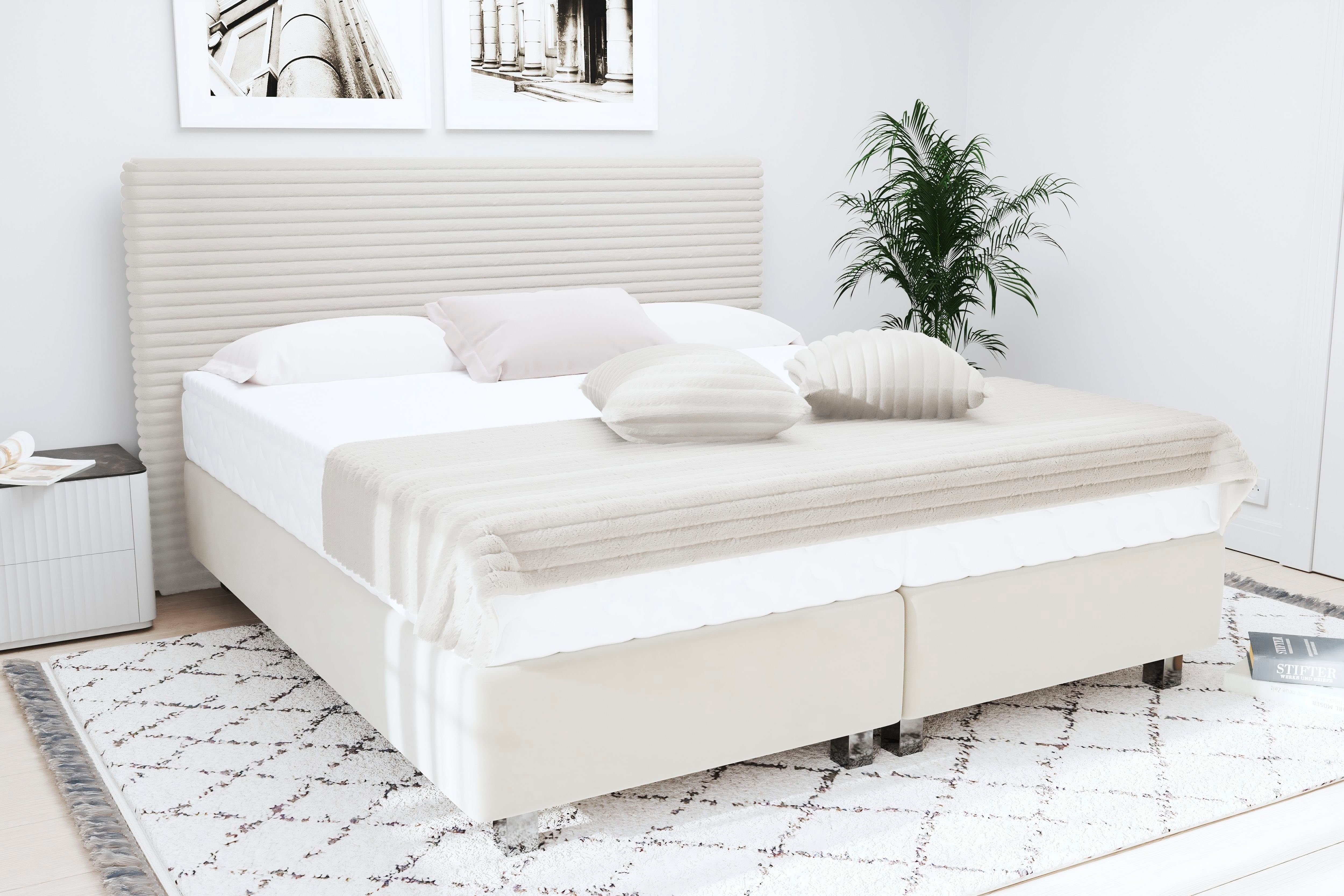 Westfalia Polsterbetten Boxspring Sven incl. sierkussens, naar keuze met of zonder koudschuim matrastopper boxsprings