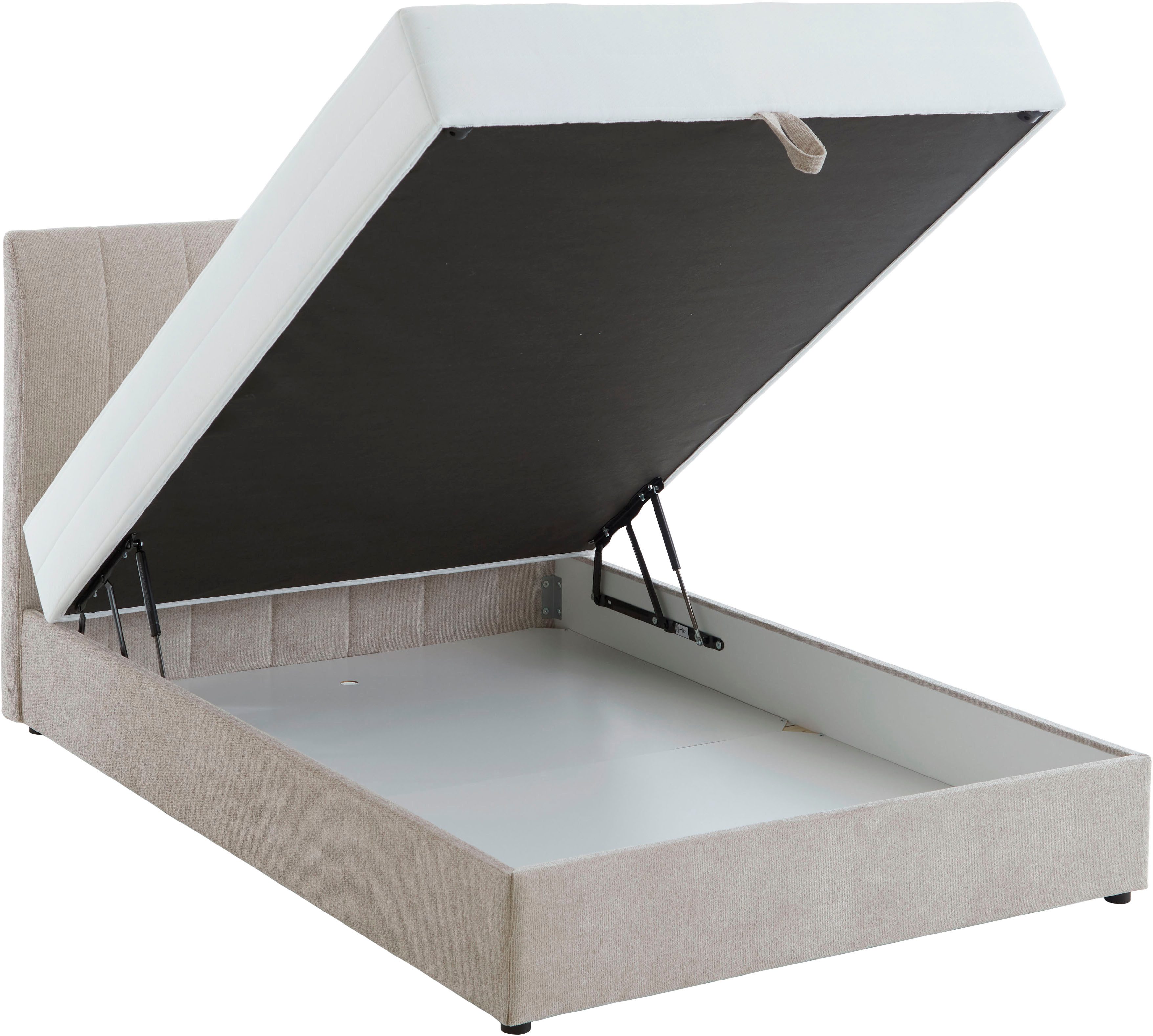 ATLANTIC home collection Boxspring ALISIA Met pocketvering, bedlade en kussenrol in originele bekleding
